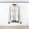 Cotton Zip Hoodie with Stencil Print & Contrast Rib