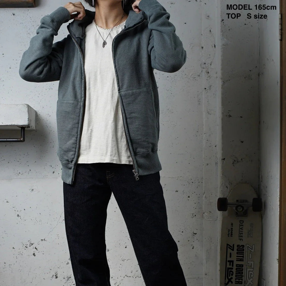 Cotton Zip Hoodie with Race - DEVISE FACTORY