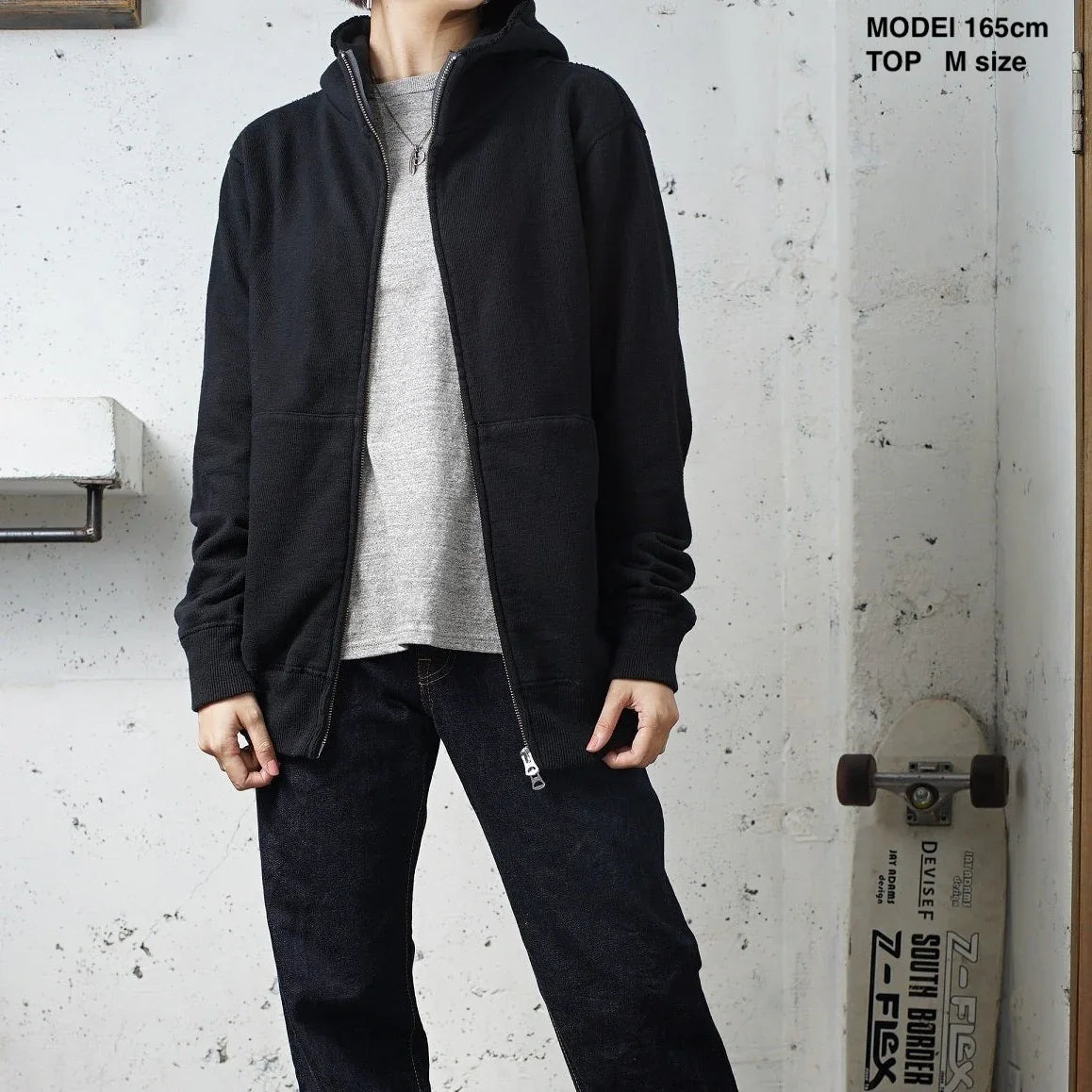 Cotton Zip Hoodie with Race - DEVISE FACTORY
