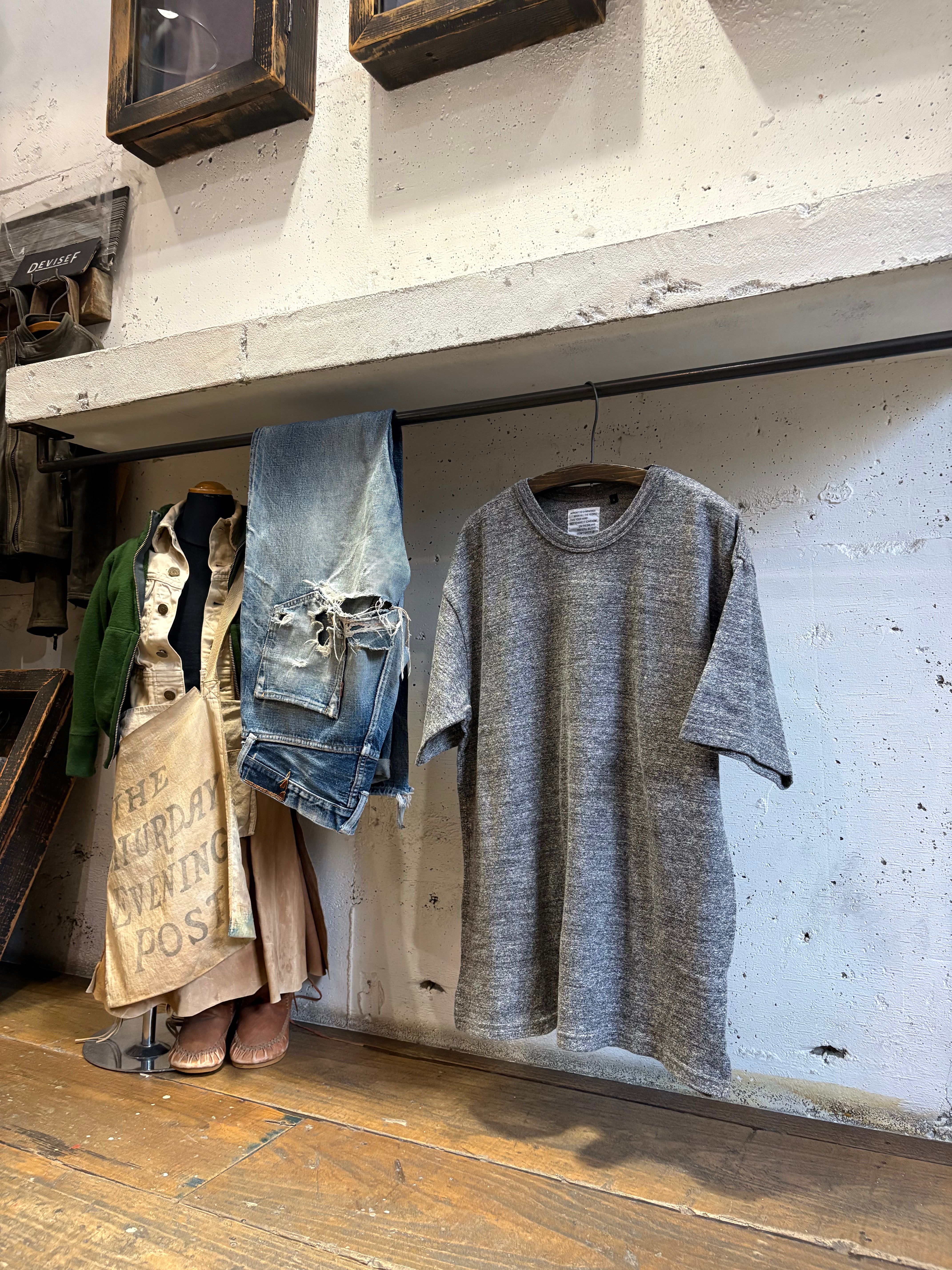 Cotton Wide Tshirt (Melange) - DEVISE FACTORY