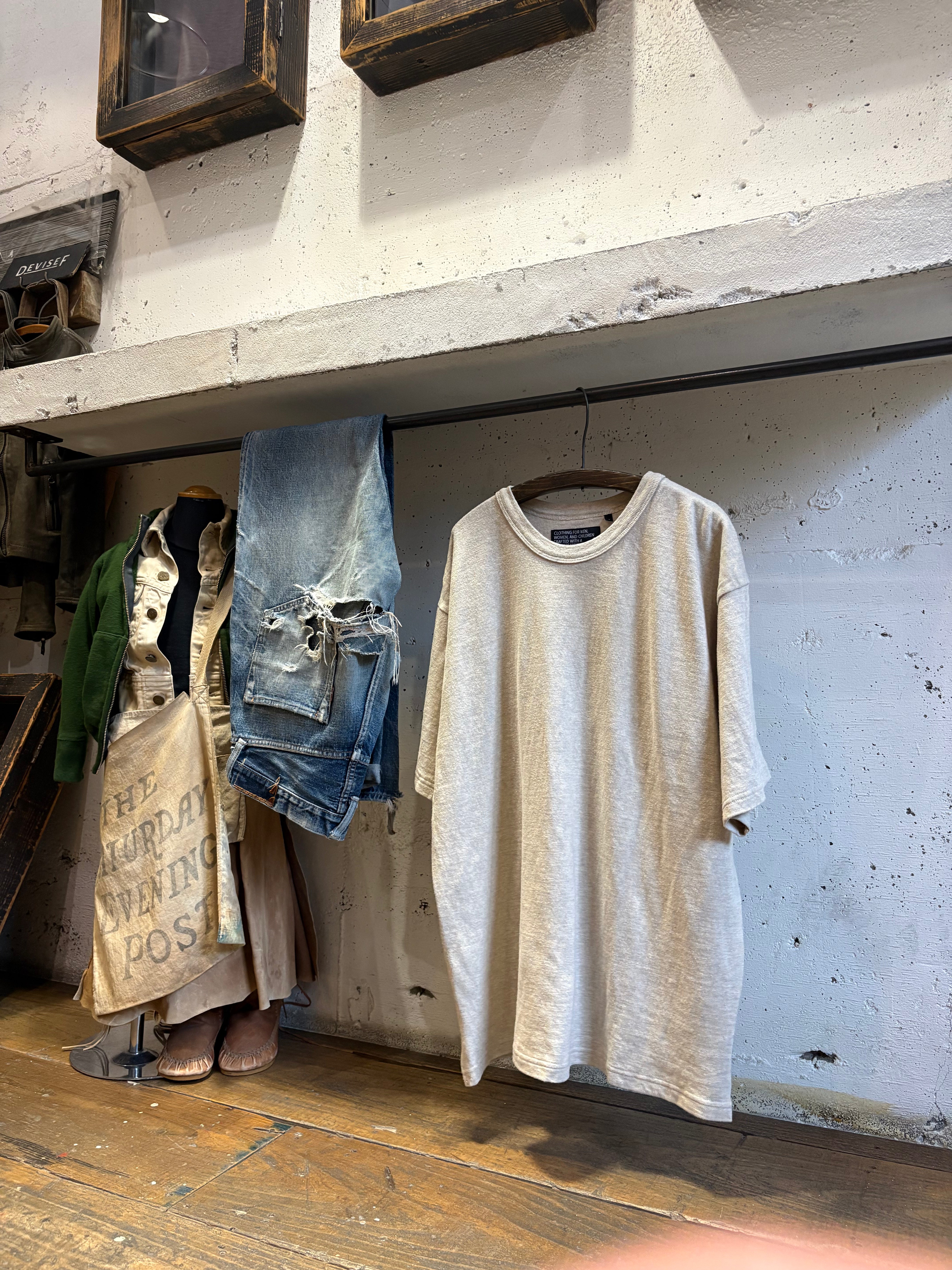 Cotton Wide Tshirt (Melange) - DEVISE FACTORY
