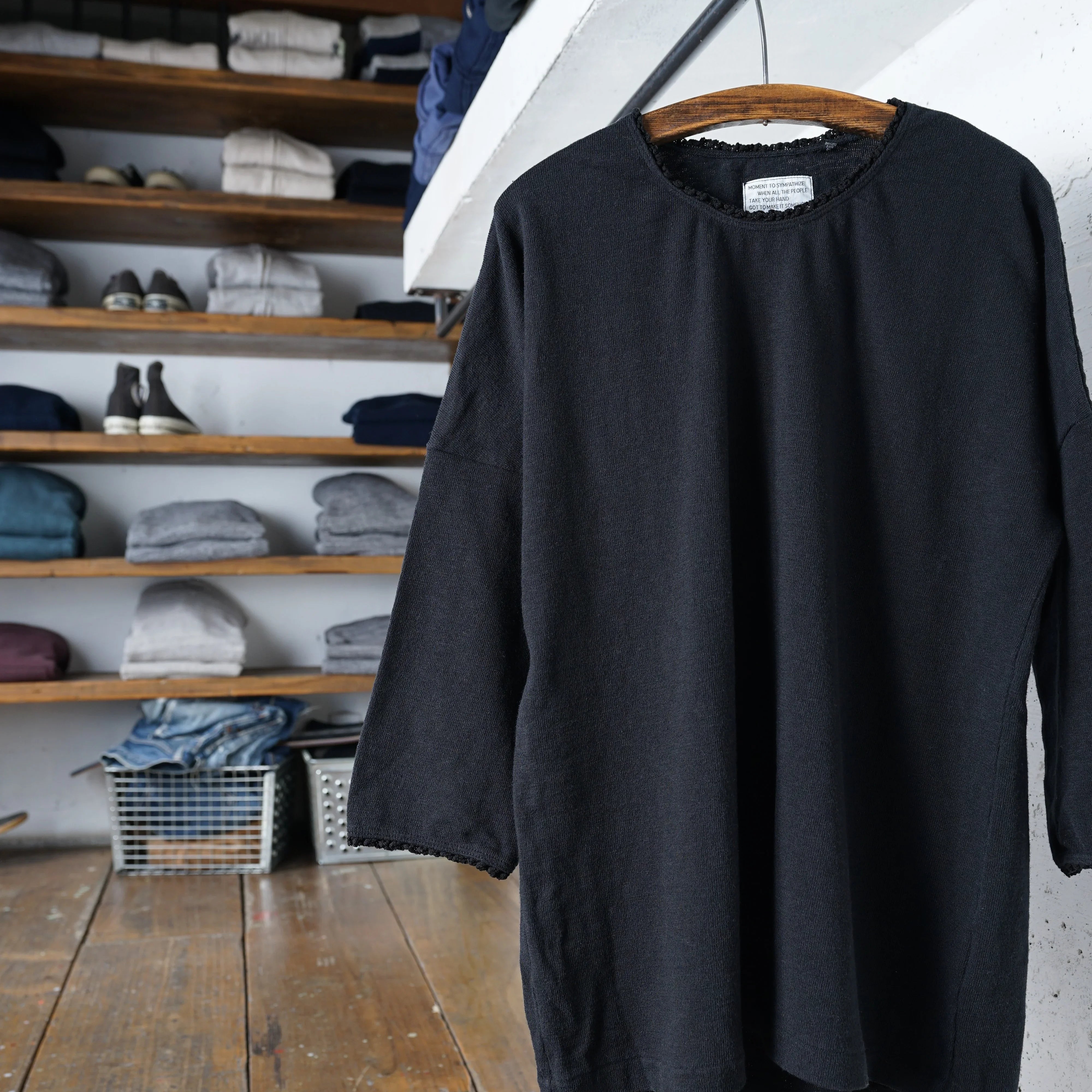 Cotton Relax 3/4 Sleeve Laced Tshirt - DEVISE FACTORY