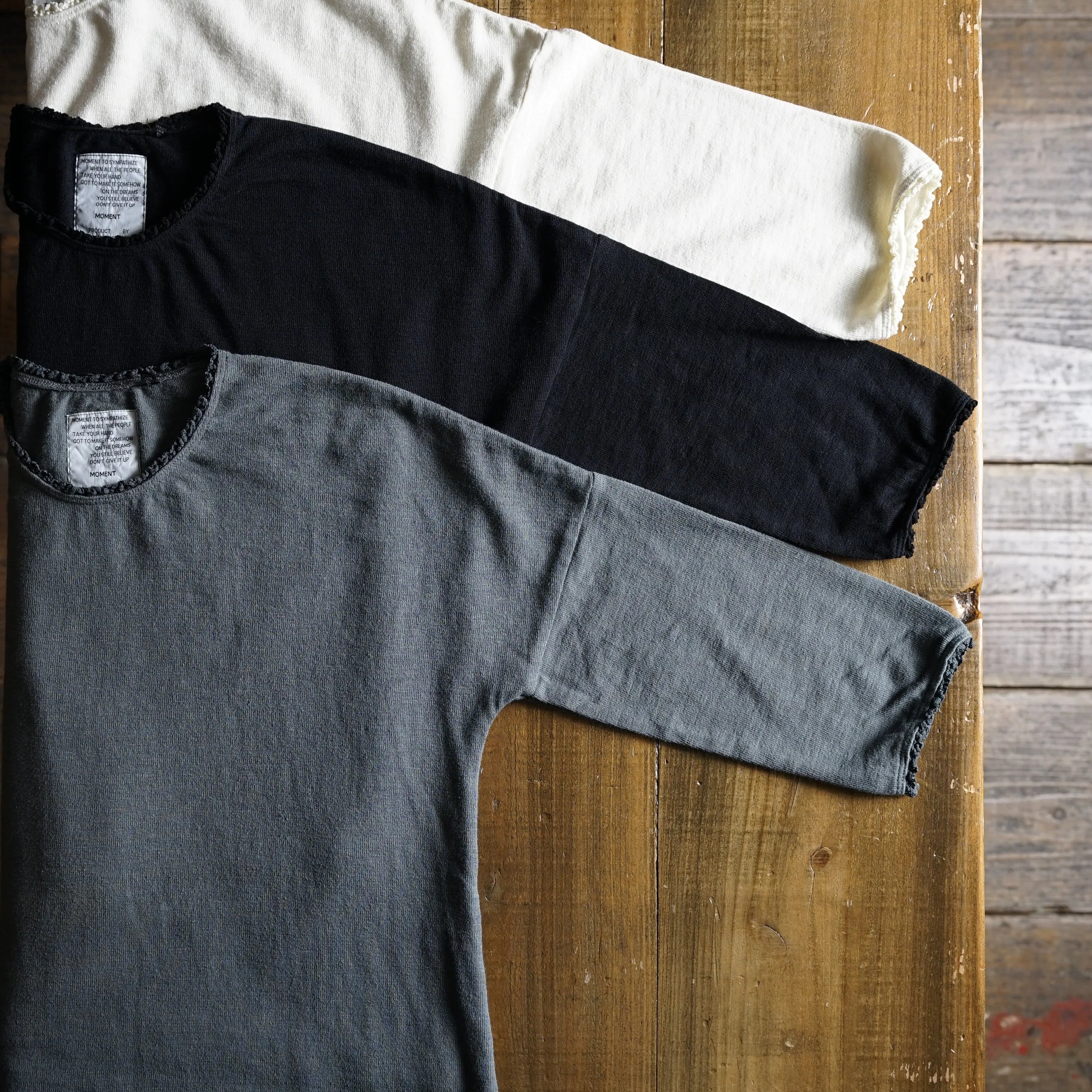 Cotton Relax 3/4 Sleeve Laced Tshirt - DEVISE FACTORY
