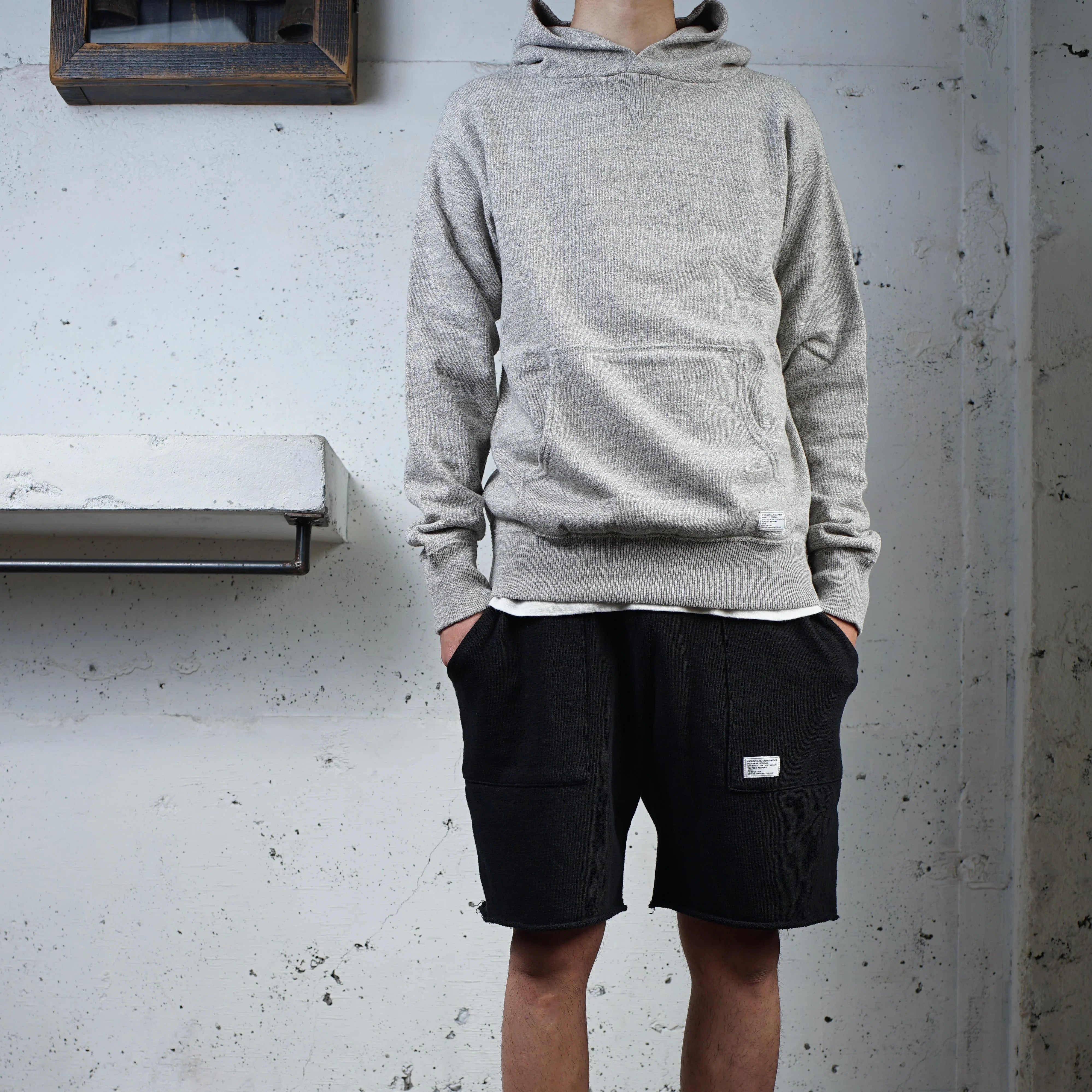 Cotton Hoodie with Label & Print - DEVISE FACTORY