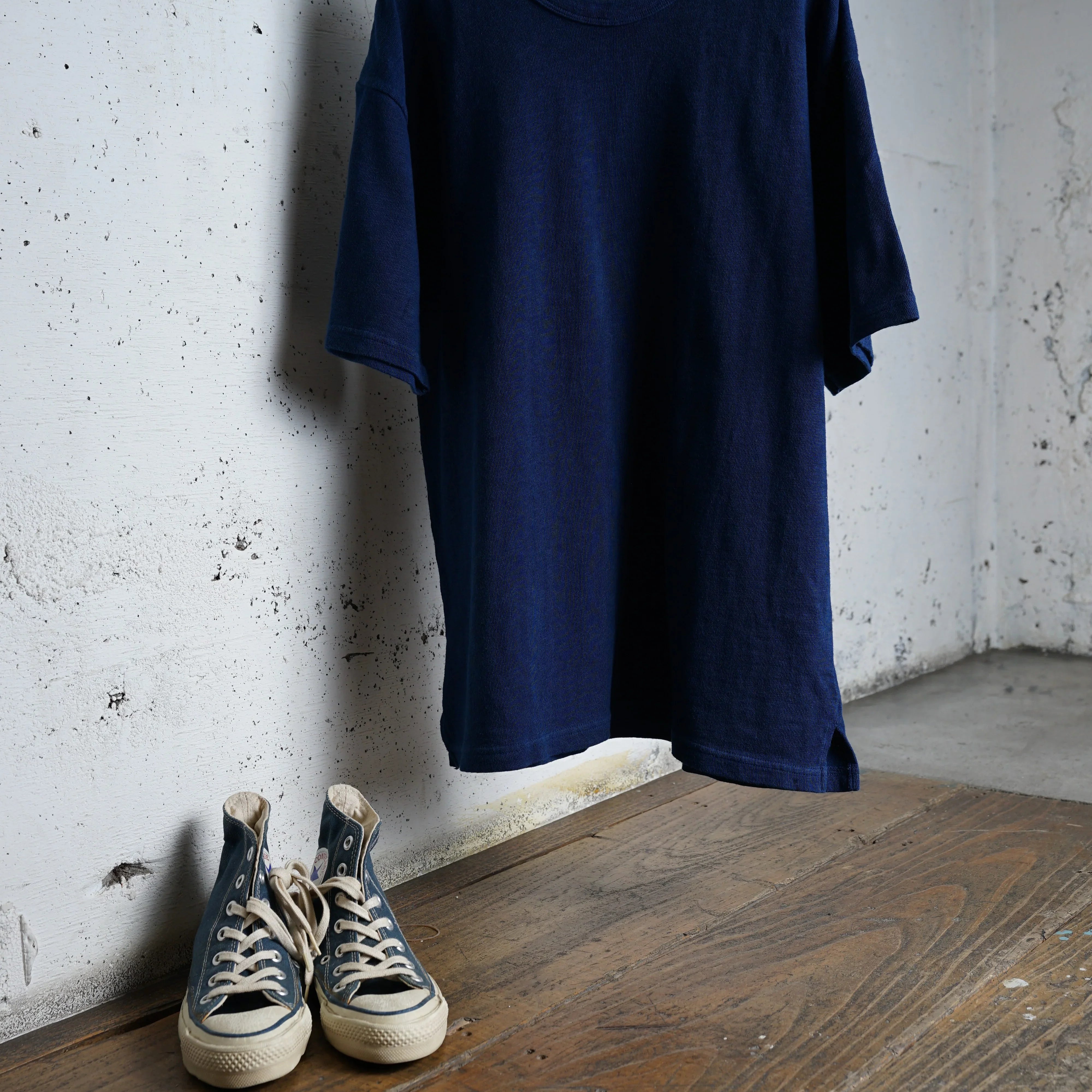 Indigo Cotton Wide Tshirt - DEVISE FACTORY