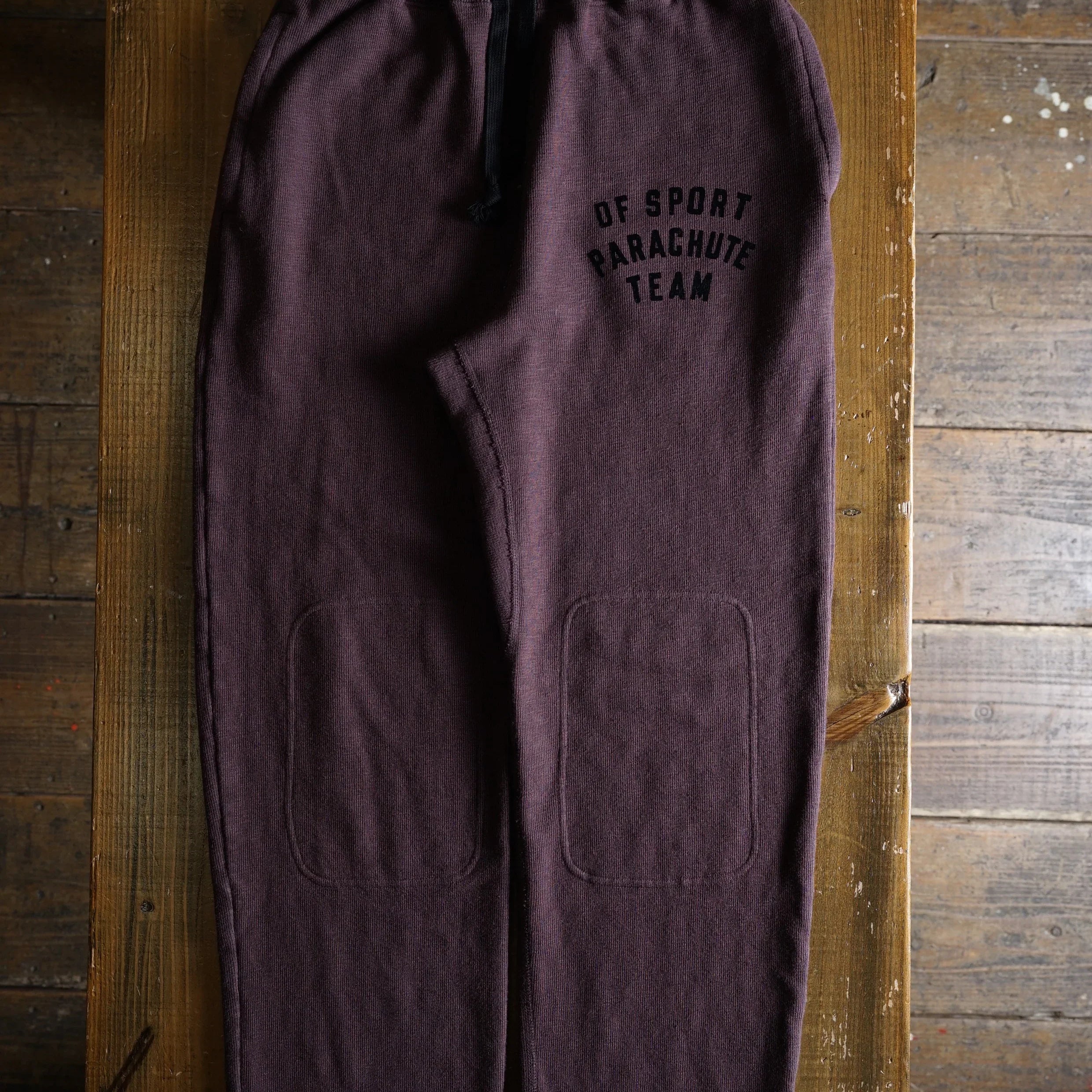 Cotton Straight-leg Sweatpants with Flock Print - DEVISE FACTORY