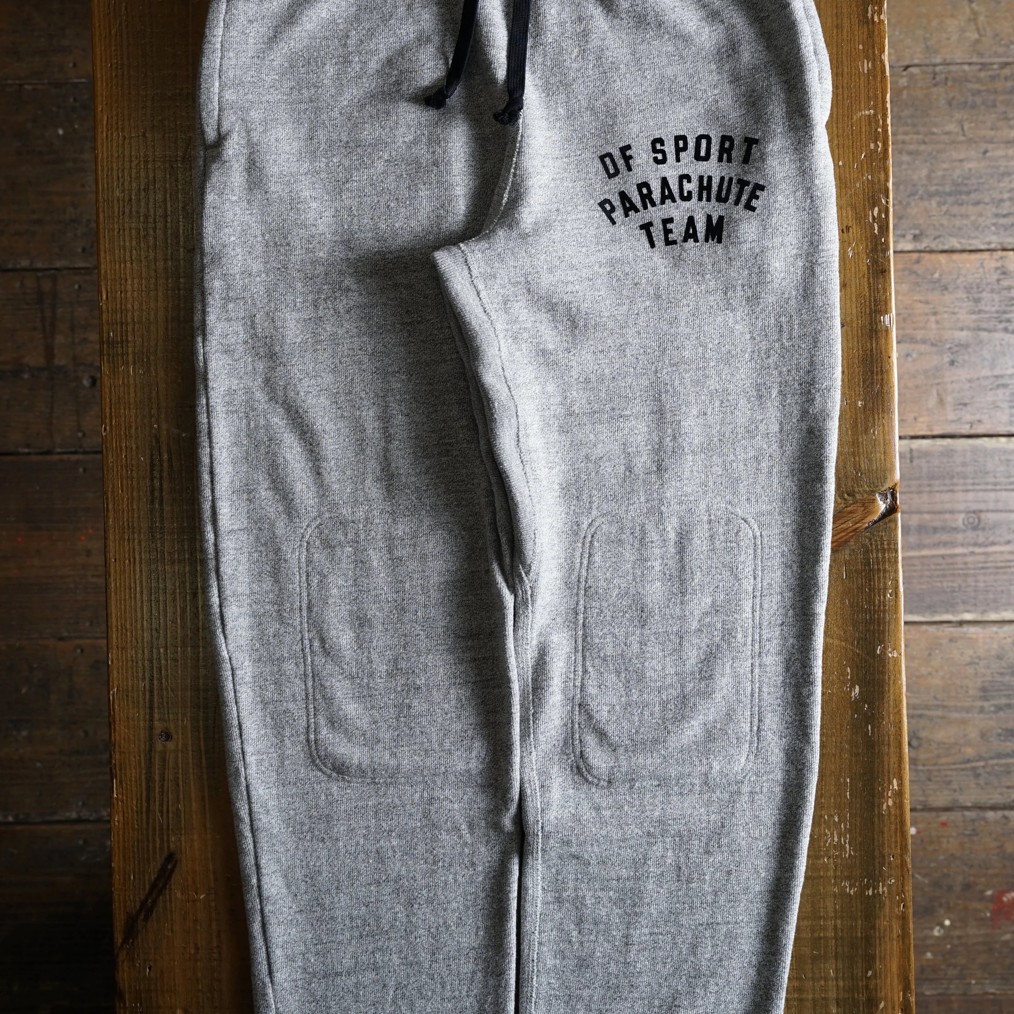 Cotton Straight-leg Sweatpants with Flock Print - DEVISE FACTORY