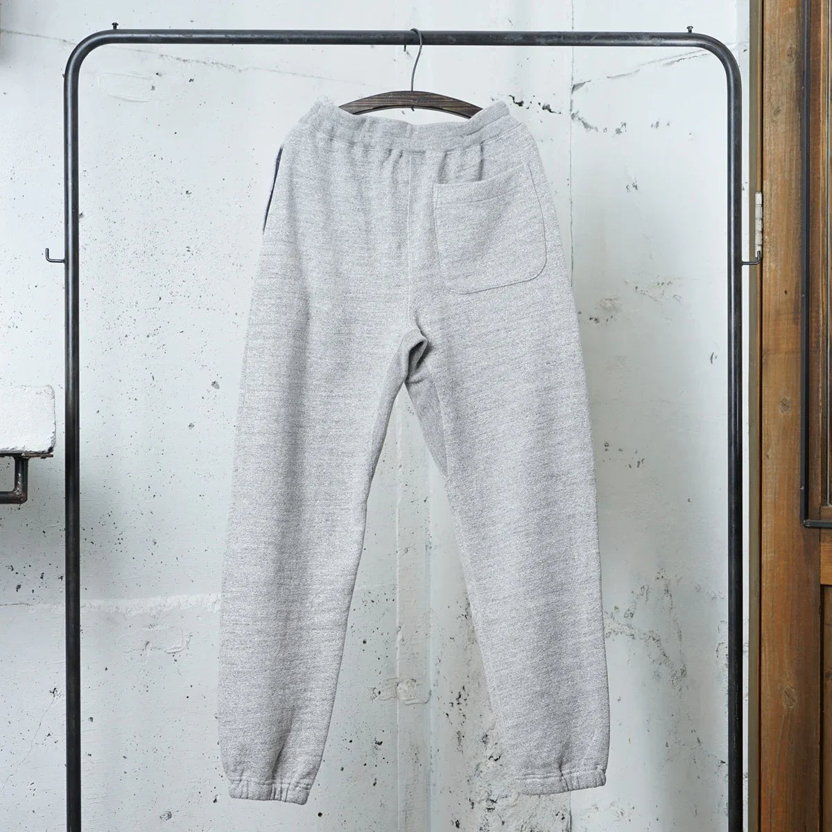 Cotton Straight-leg Sweatpants with Flock Print - DEVISE FACTORY