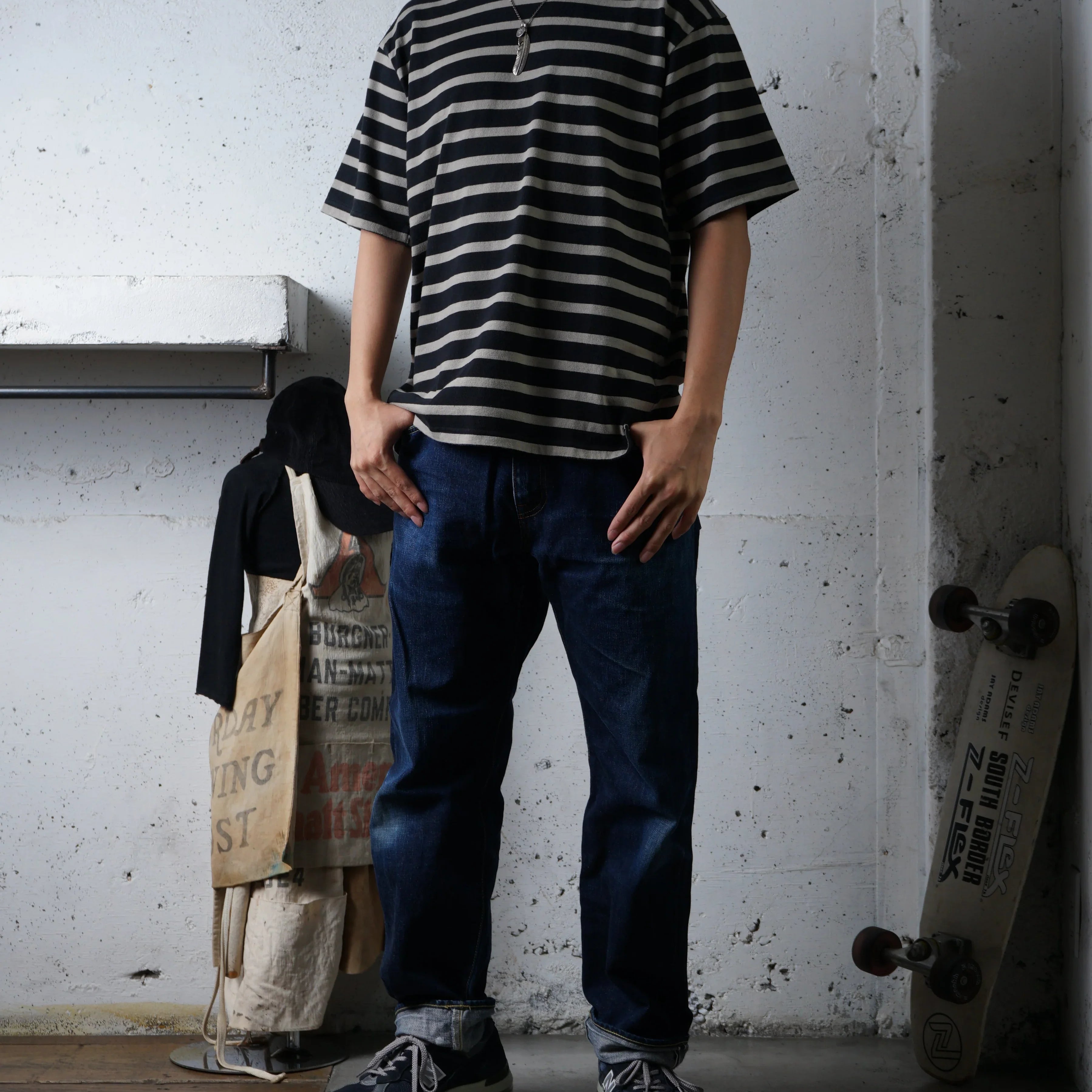 Cotton Relaxed Stripe Tshirt - DEVISE FACTORY