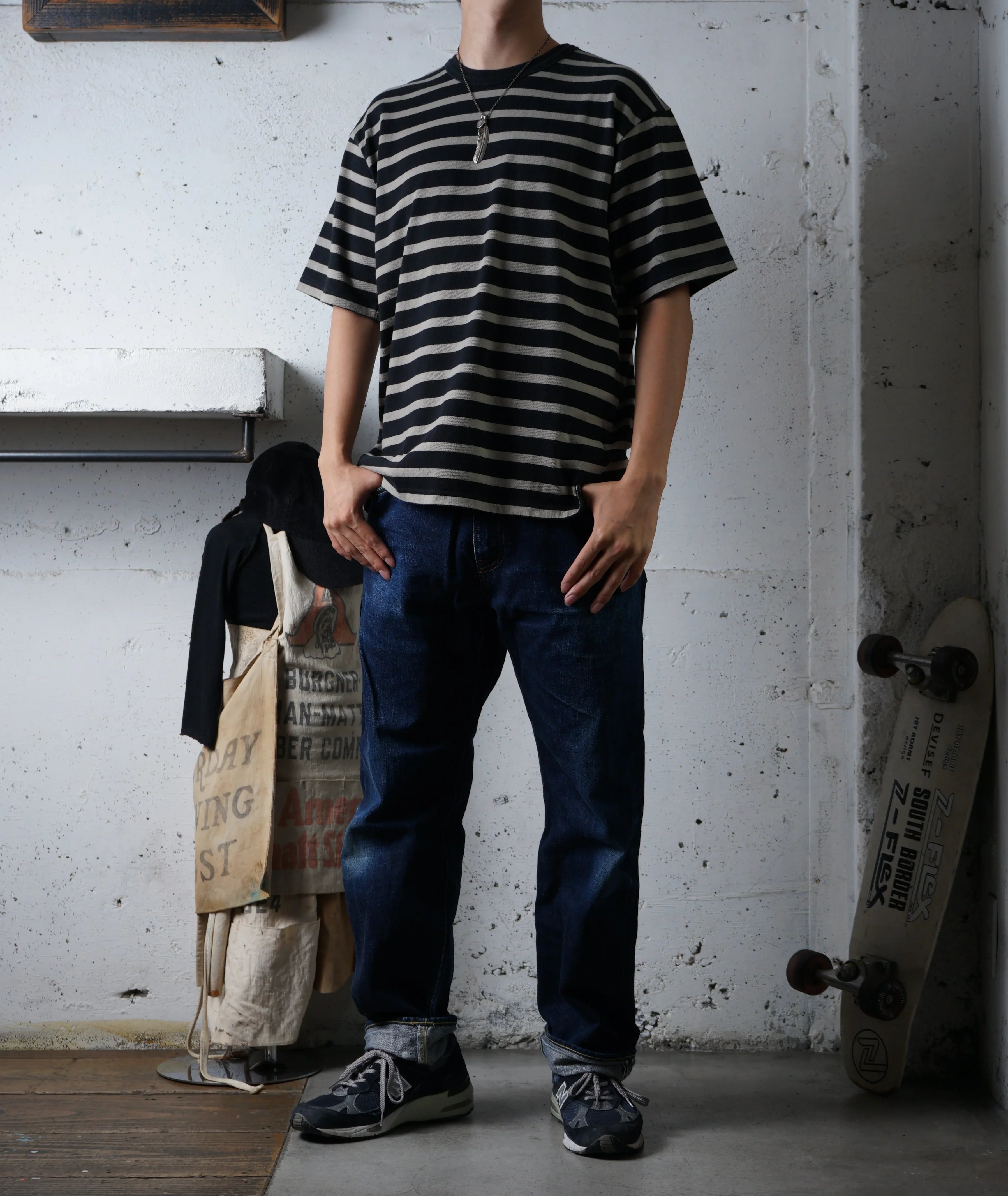 Cotton Relaxed Stripe Tshirt - DEVISE FACTORY