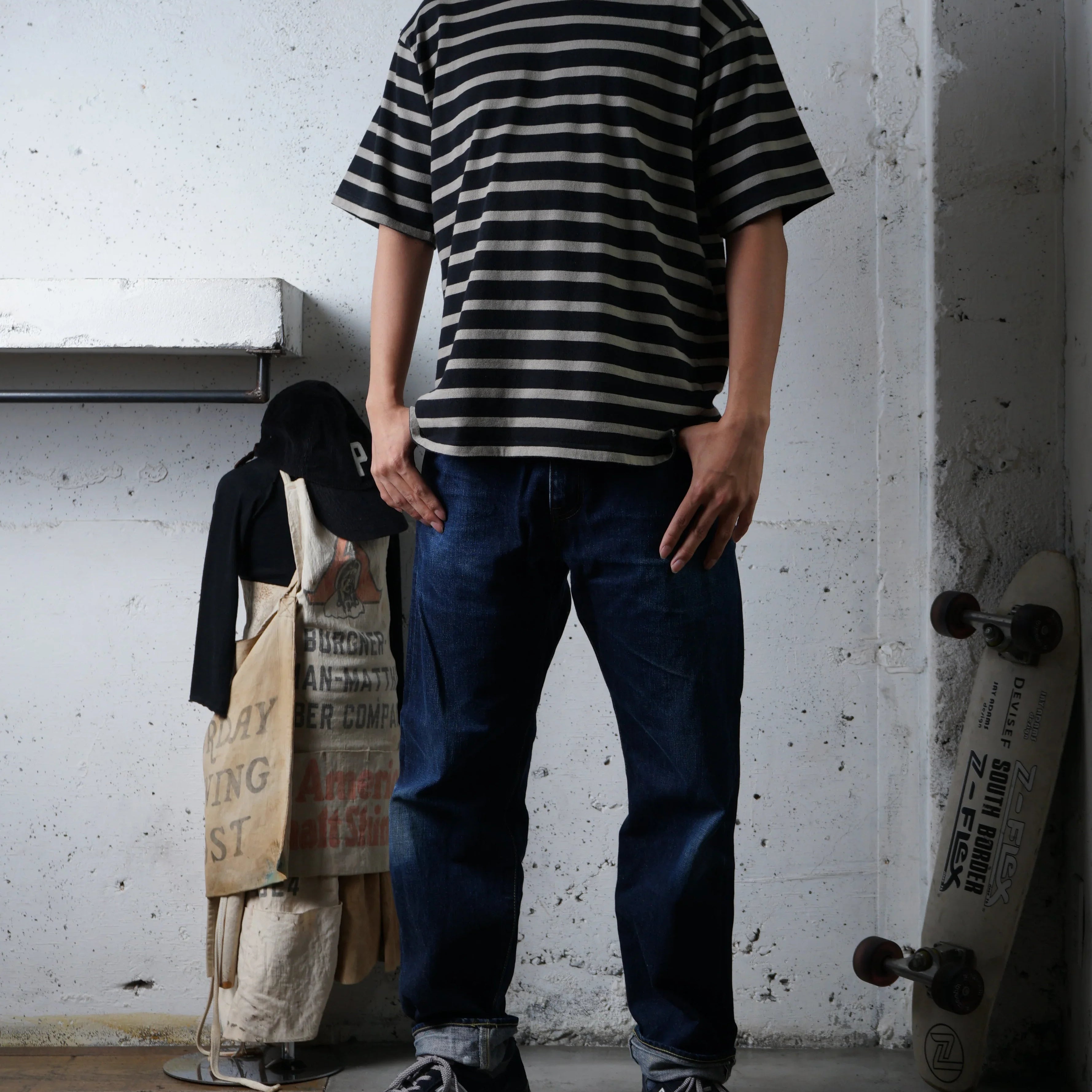 Cotton Relaxed Stripe Tshirt - DEVISE FACTORY