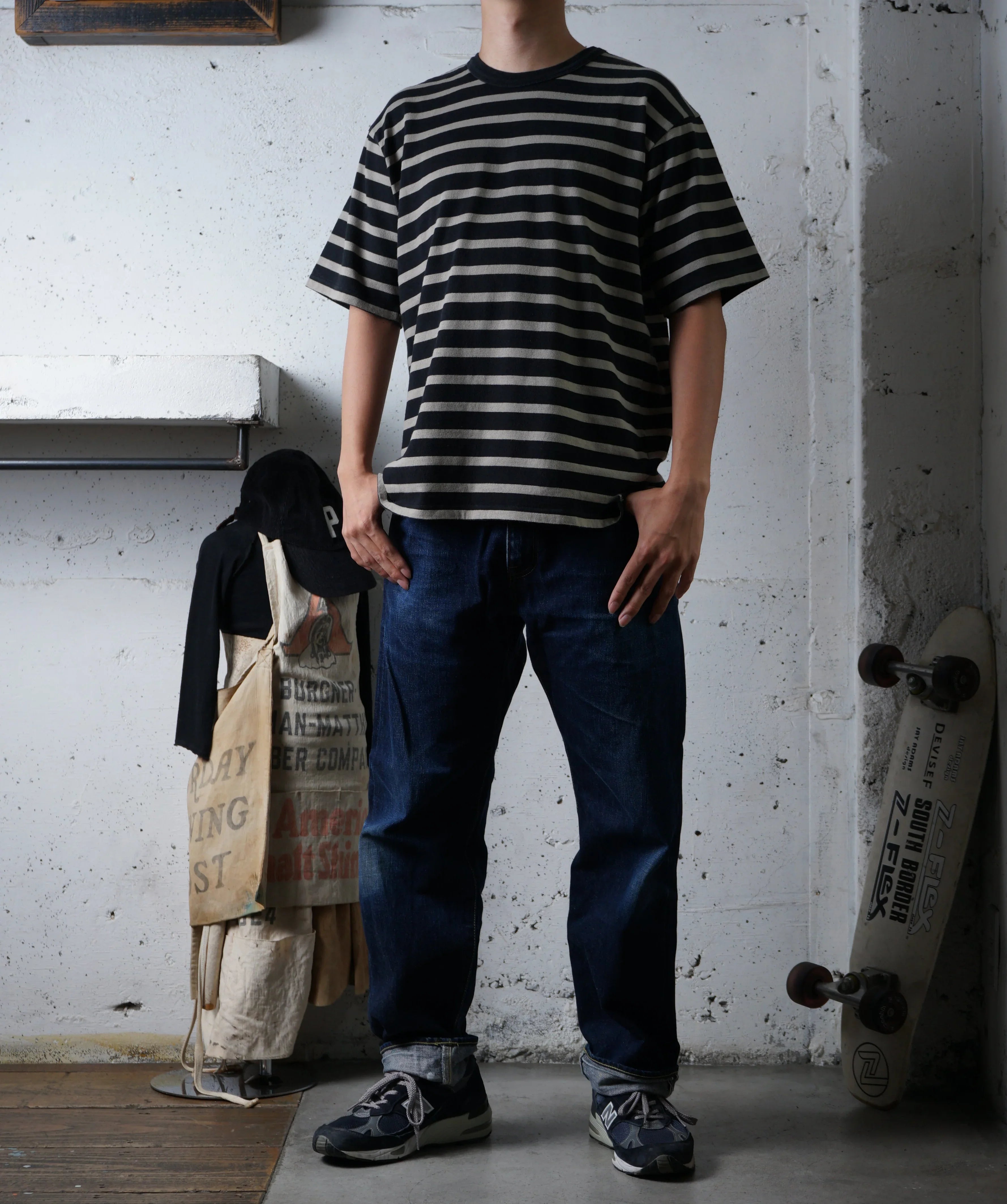 Cotton Relaxed Stripe Tshirt - DEVISE FACTORY