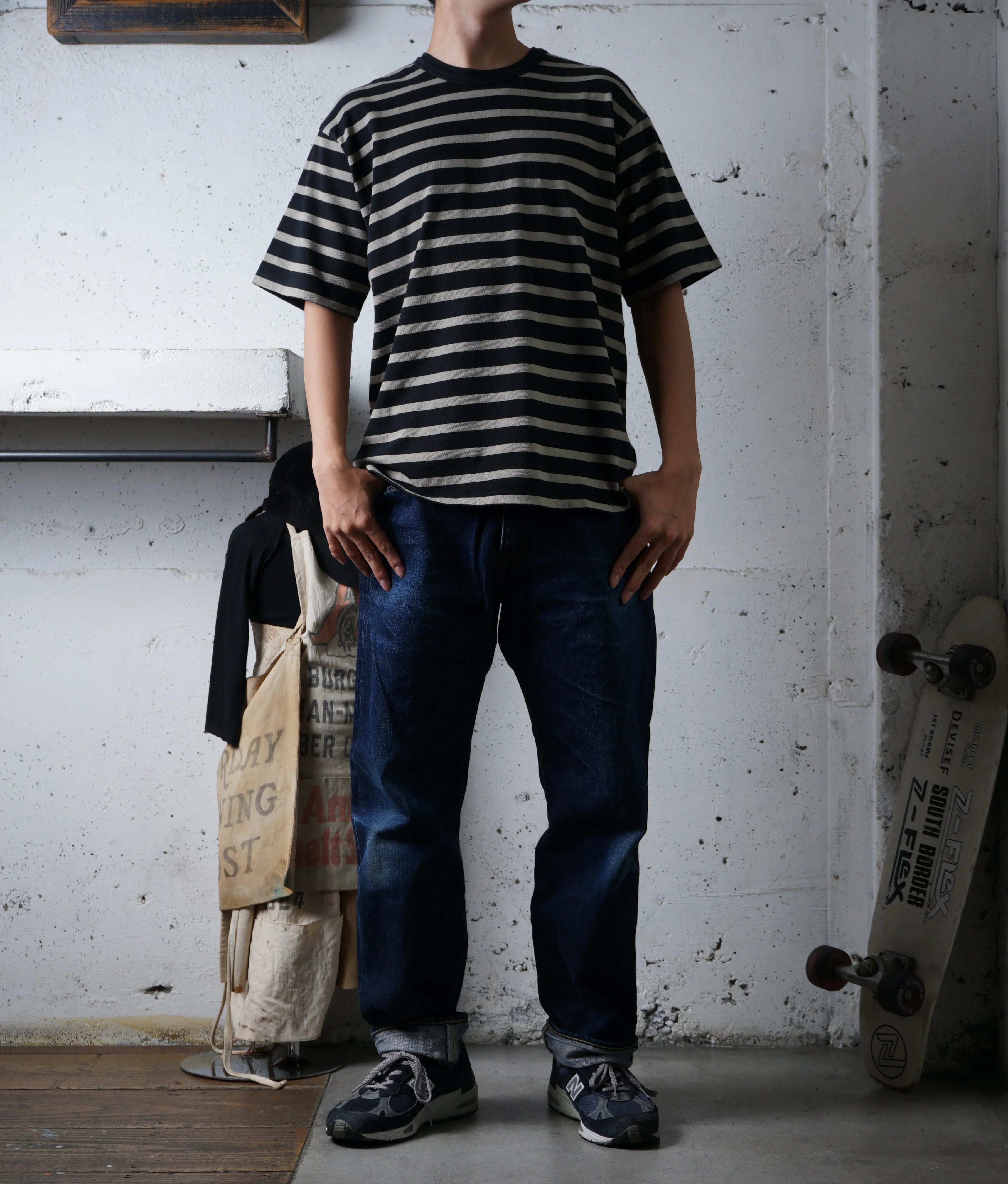 Cotton Relaxed Stripe Tshirt - DEVISE FACTORY