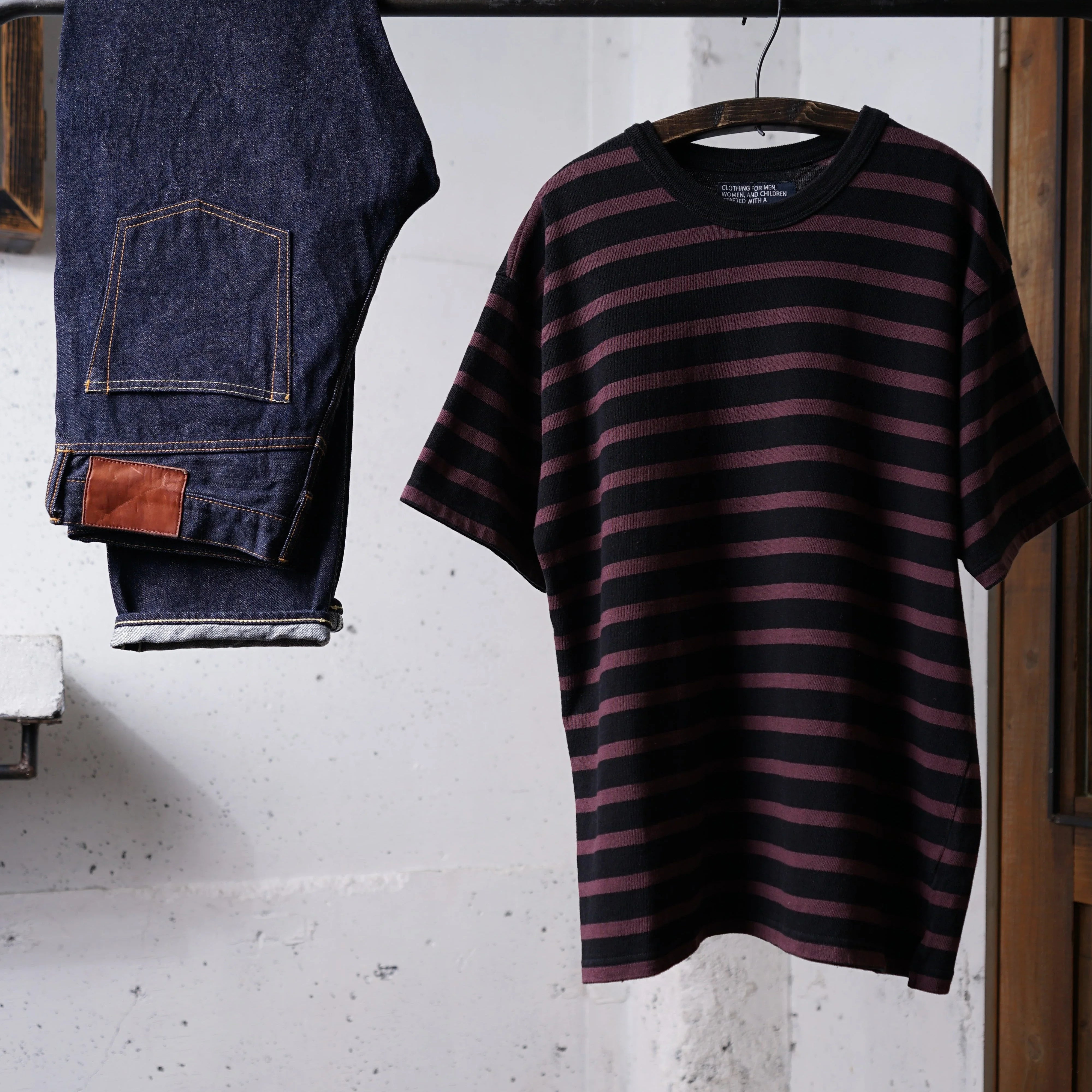 Cotton Relax Border Tshirt - DEVISE FACTORY