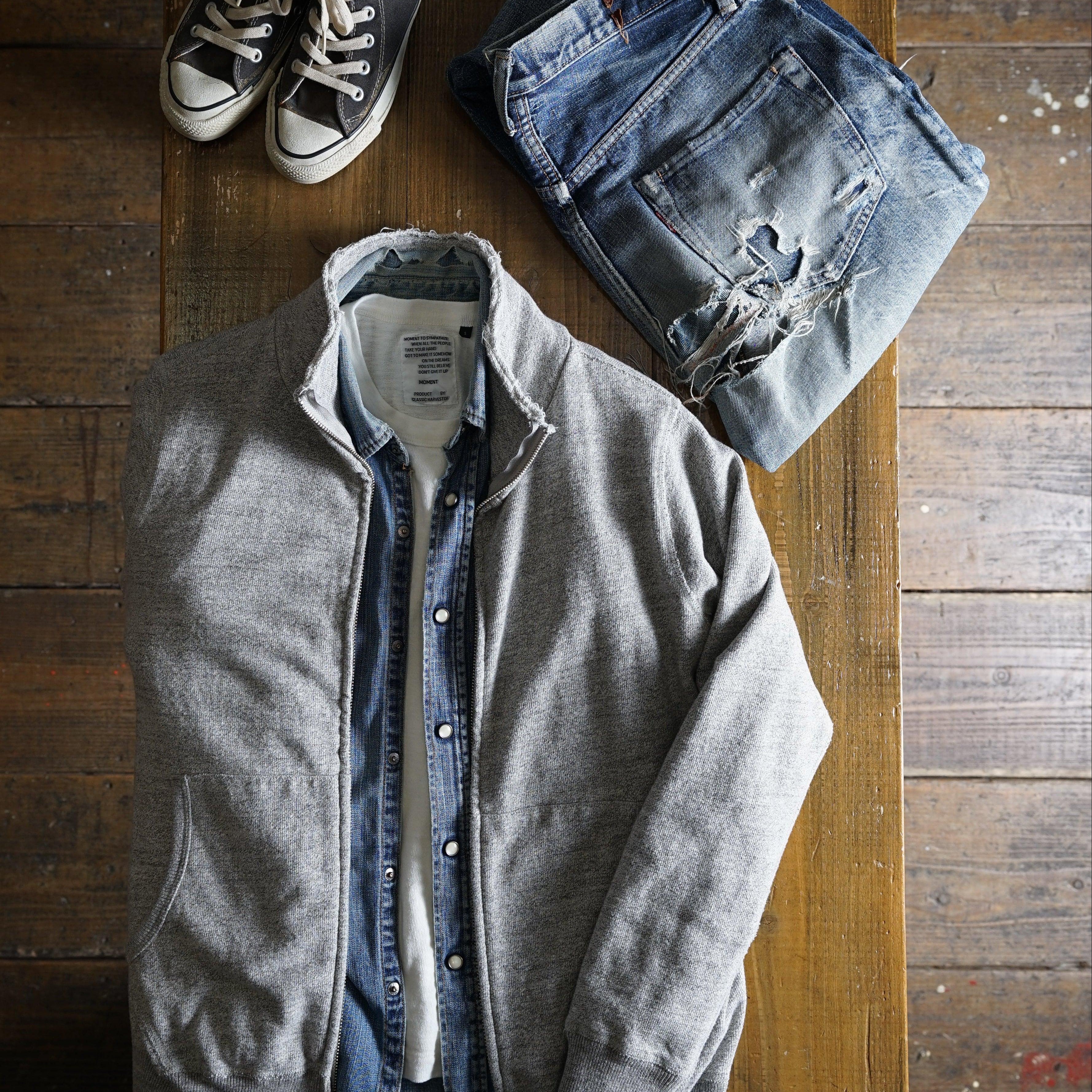 Cotton Relax Zip Jacket - DEVISE FACTORY