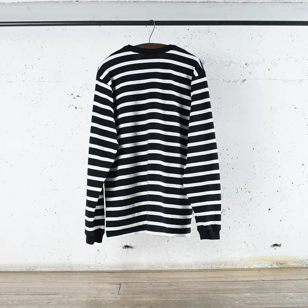 Cotton Relax Long Sleeve Border Tshirt - DEVISE FACTORY