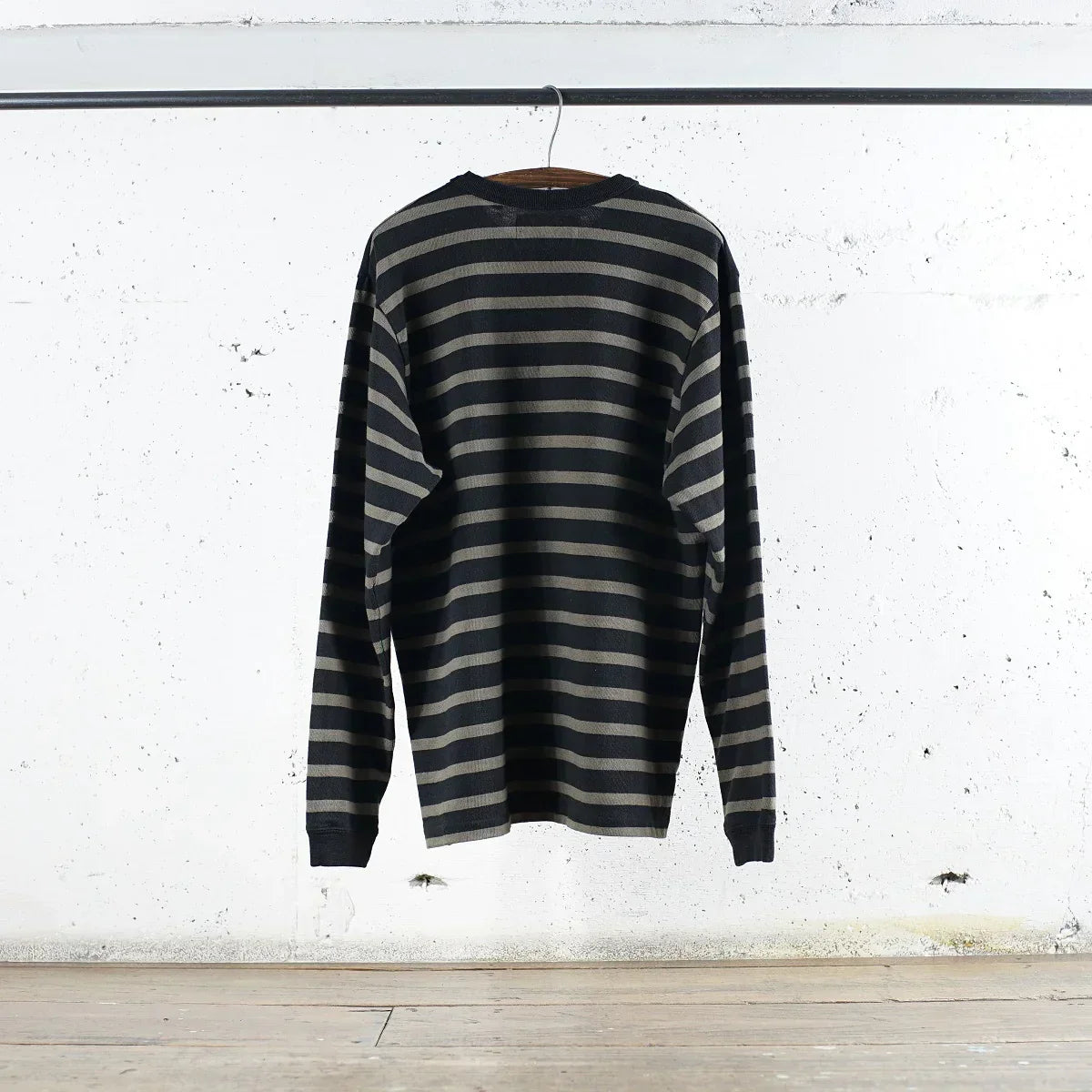 Cotton Relax Long Sleeve Border Tshirt - DEVISE FACTORY
