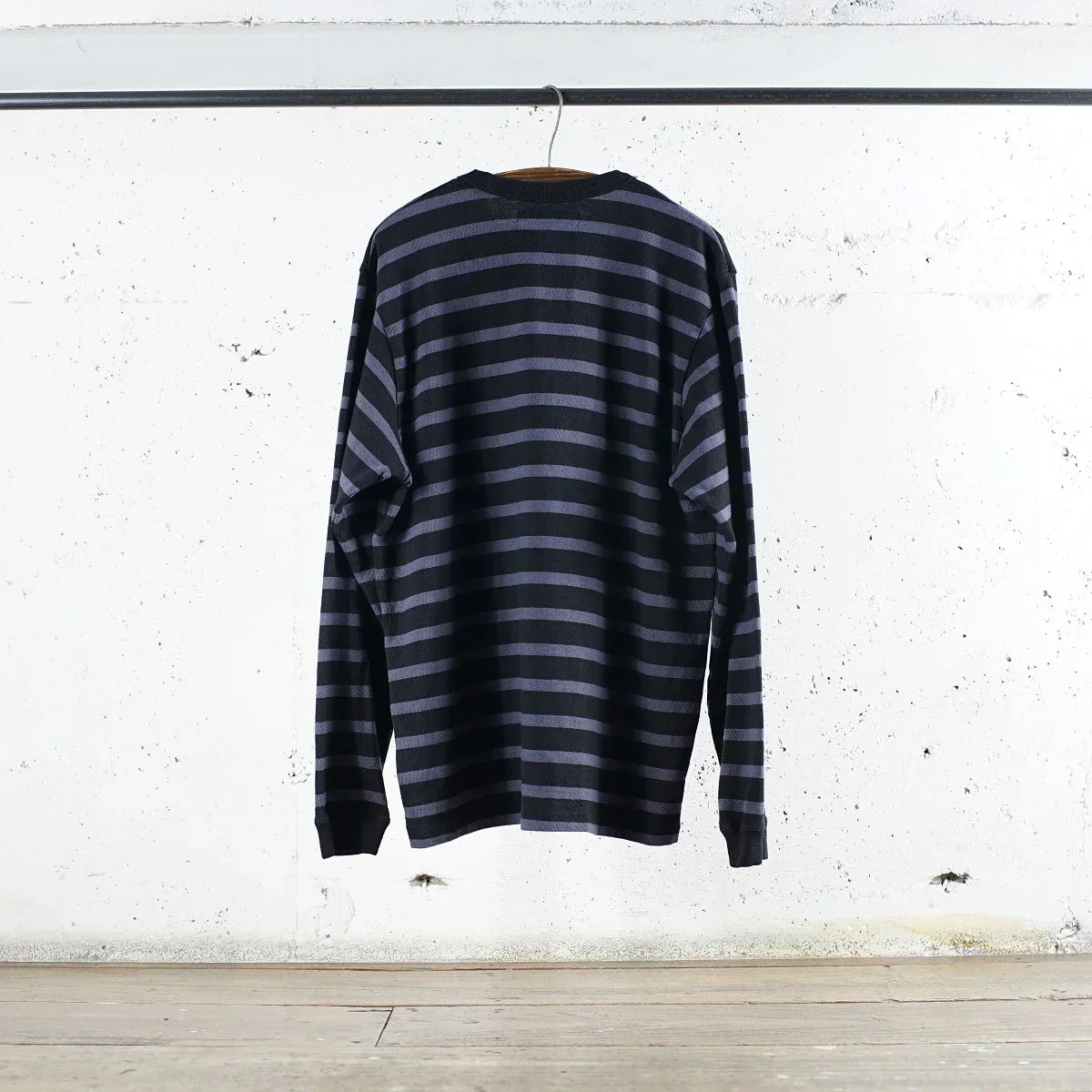 Cotton Relax Long Sleeve Border Tshirt - DEVISE FACTORY