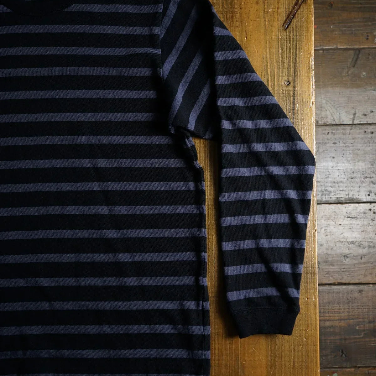 Cotton Relax Long Sleeve Border Tshirt - DEVISE FACTORY