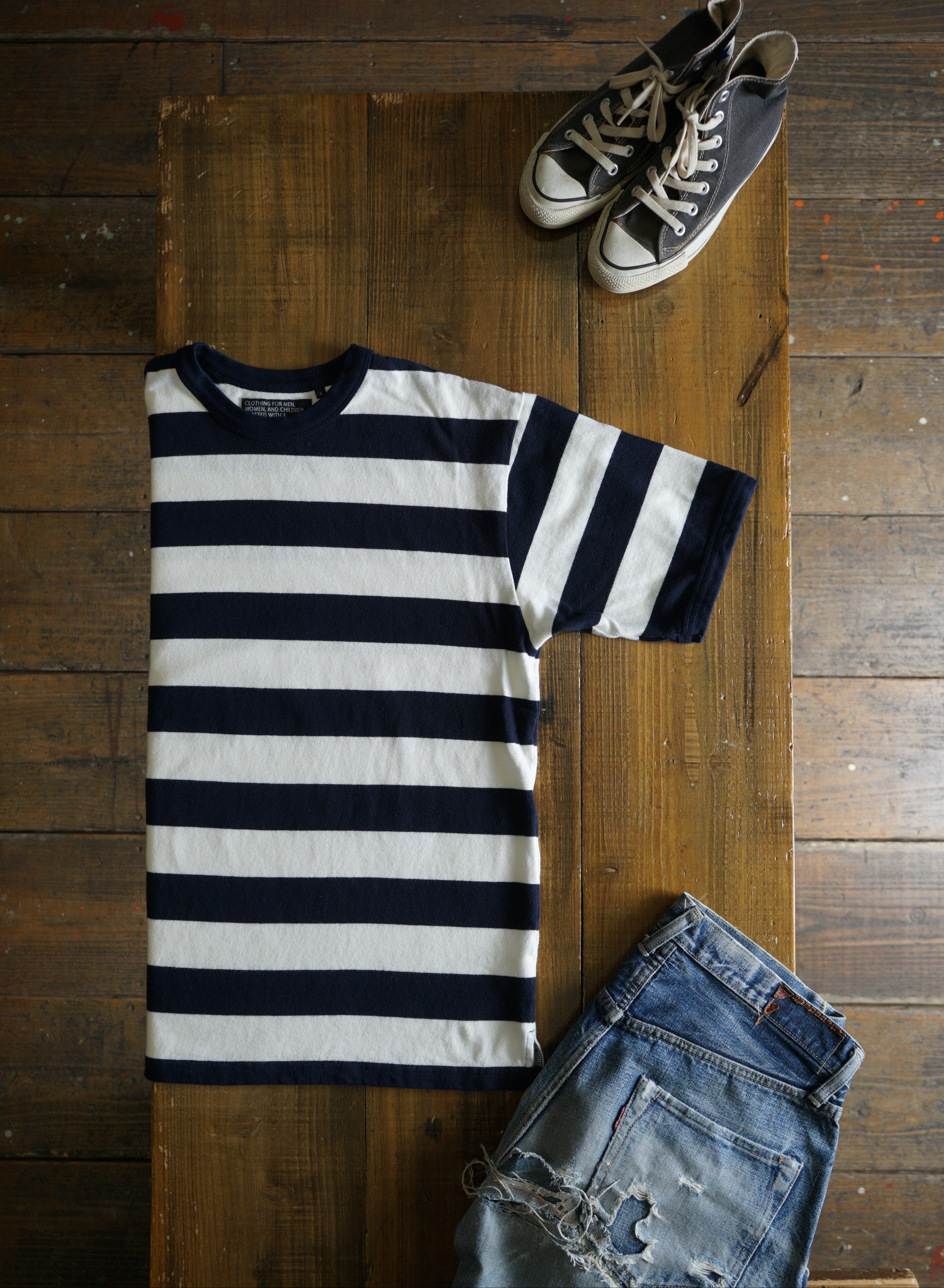 Cotton Relax Border Tshirt - DEVISE FACTORY