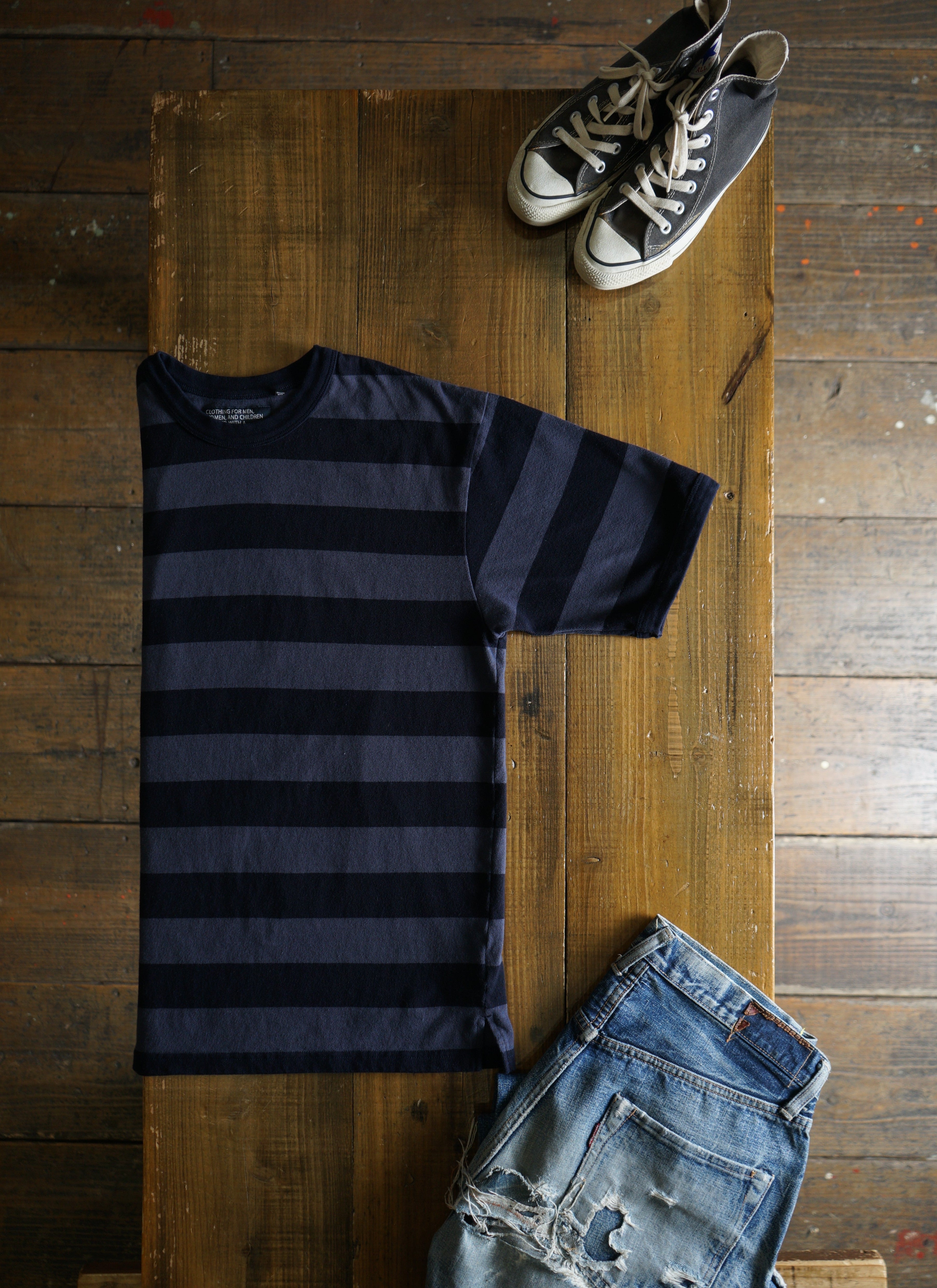 Cotton Relax Border Tshirt - DEVISE FACTORY