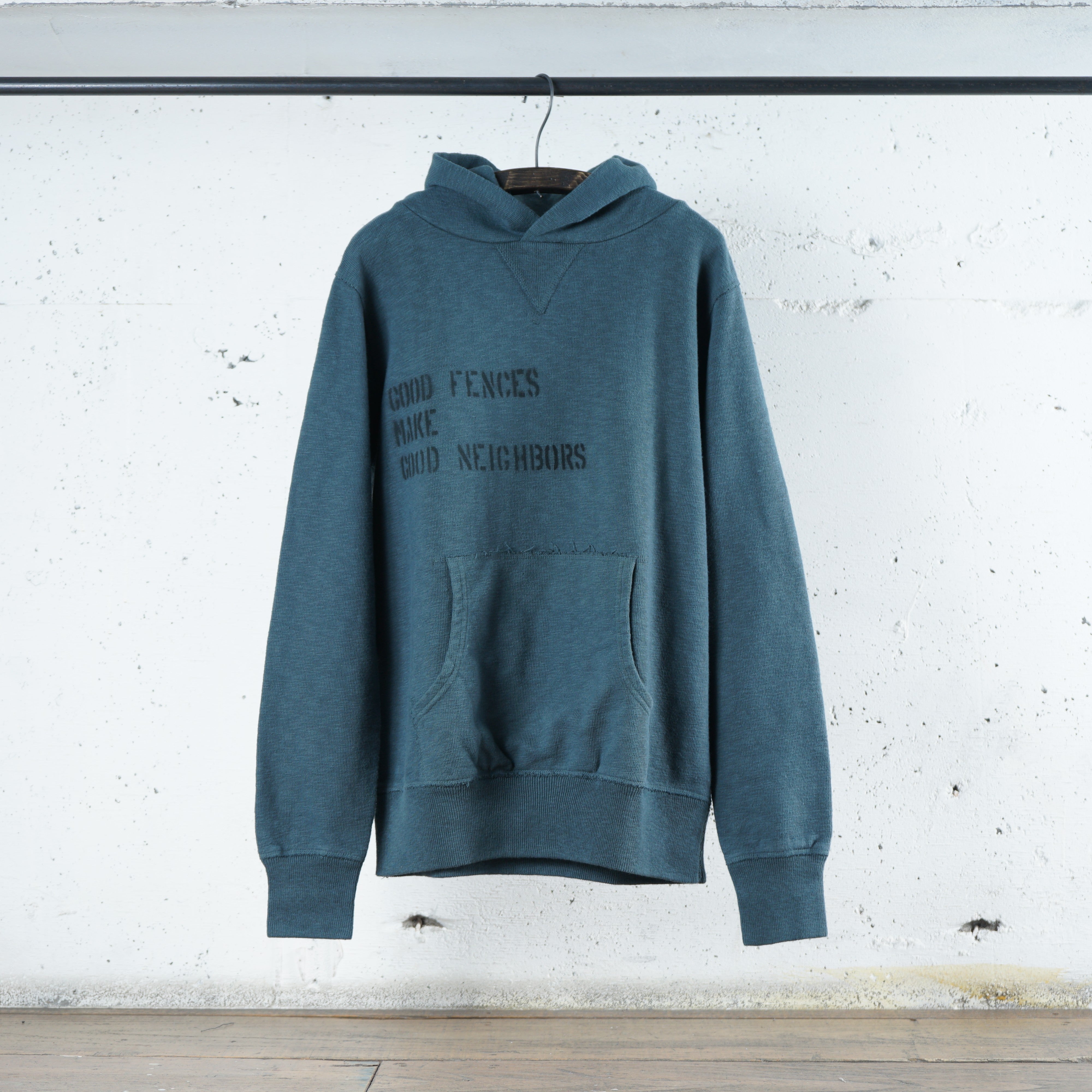 Cotton Relax Hoodie With Stencil Print - DEVISE FACTORY