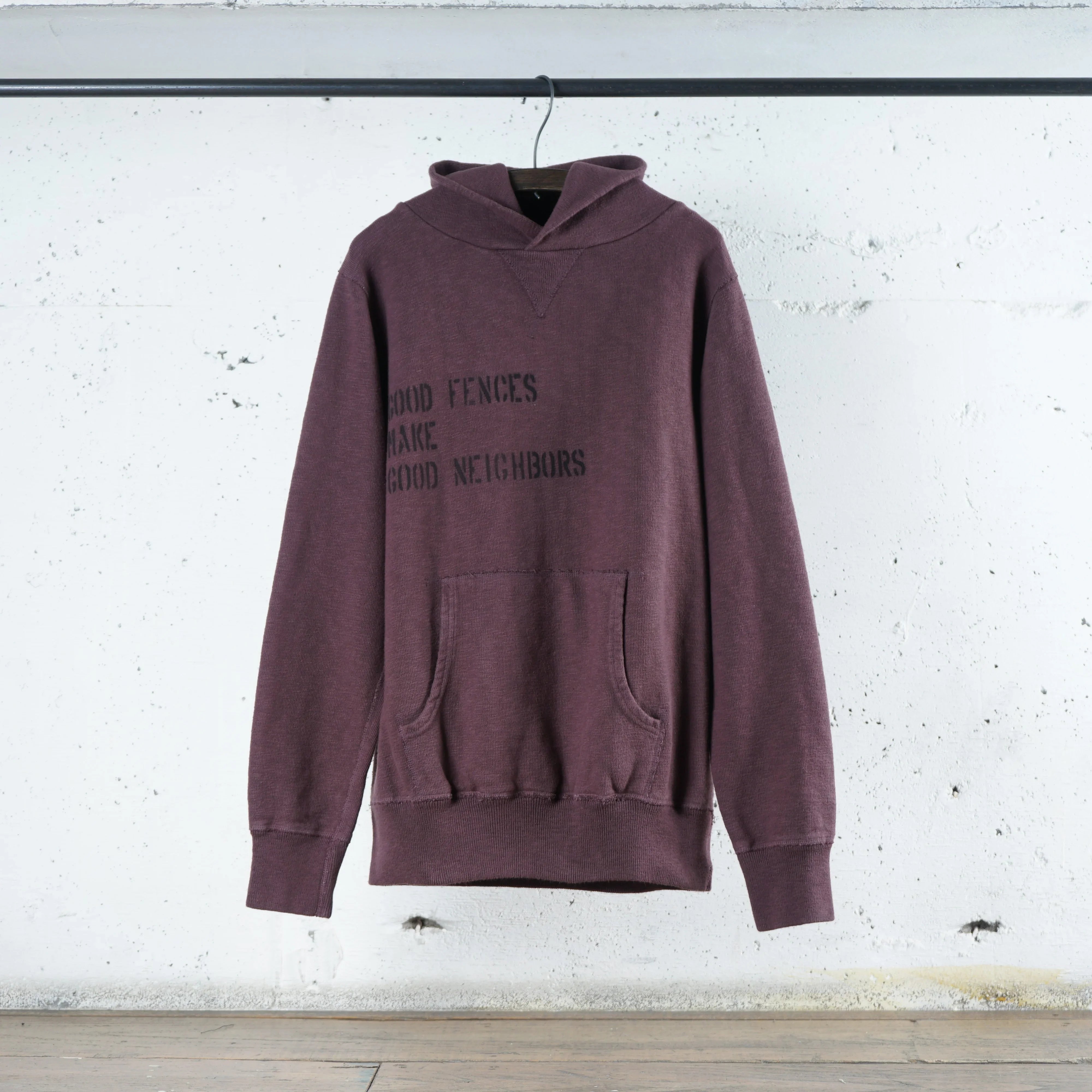Cotton Relax Hoodie With Stencil Print - DEVISE FACTORY