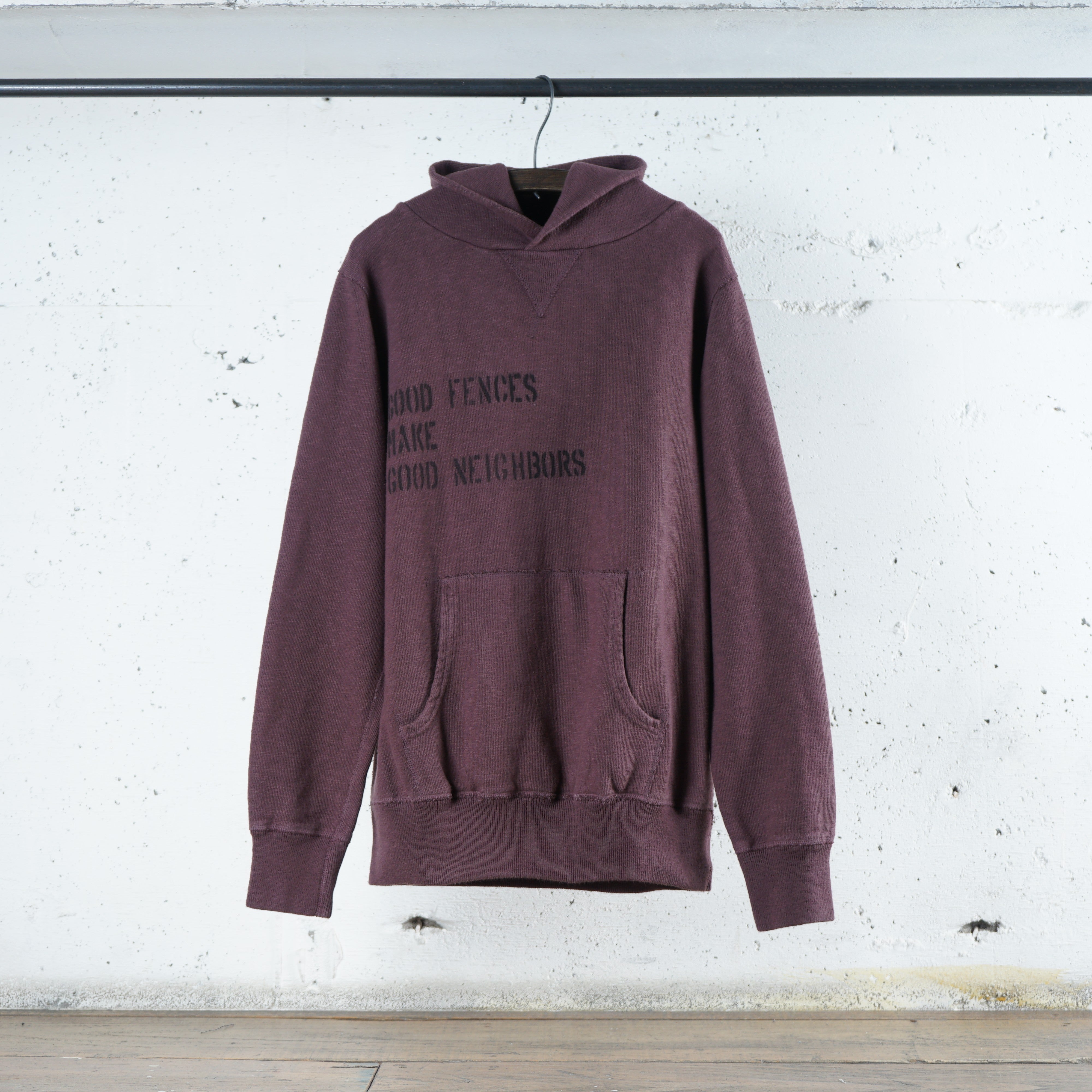 Cotton Relax Hoodie With Stencil Print - DEVISE FACTORY