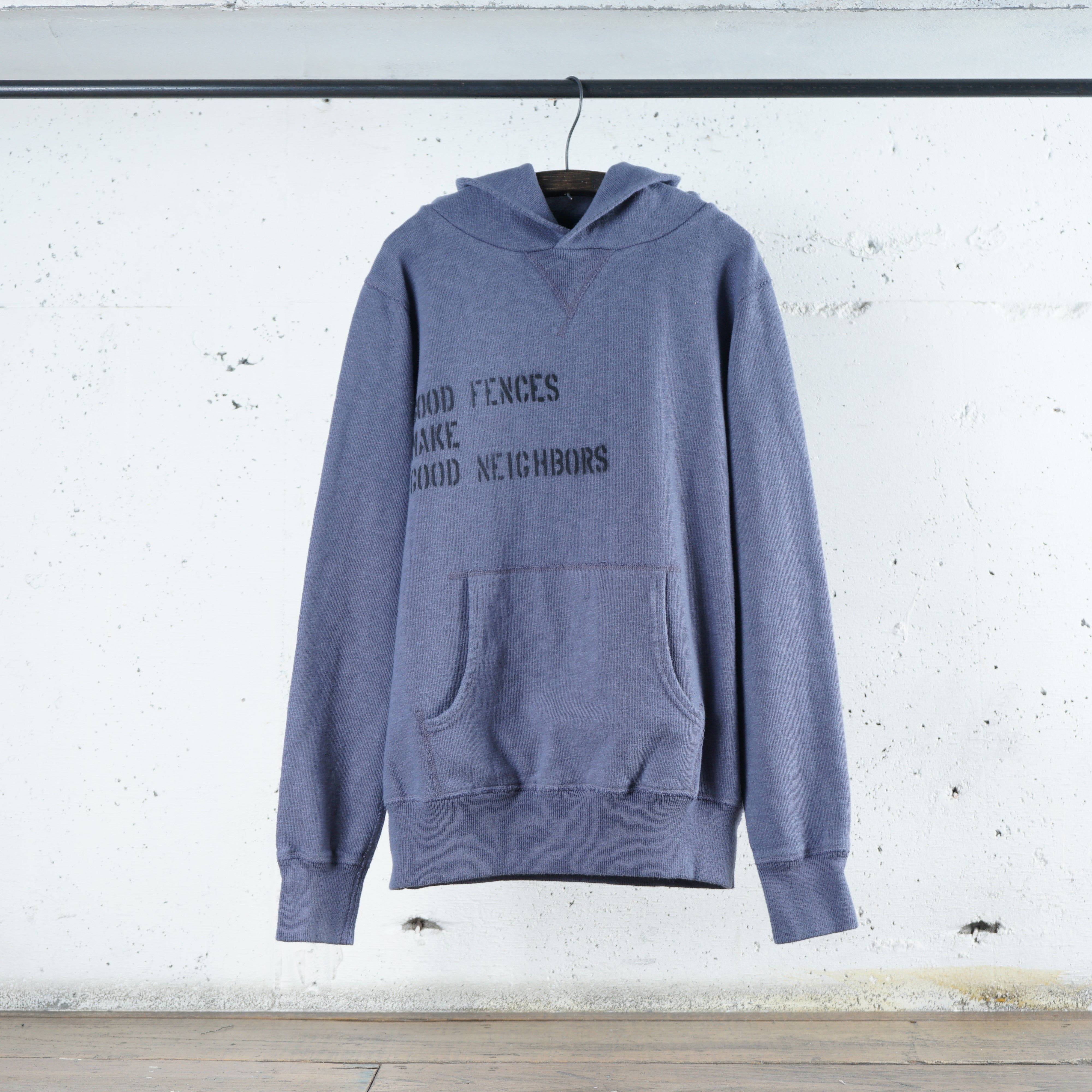 Cotton Relax Hoodie With Stencil Print - DEVISE FACTORY