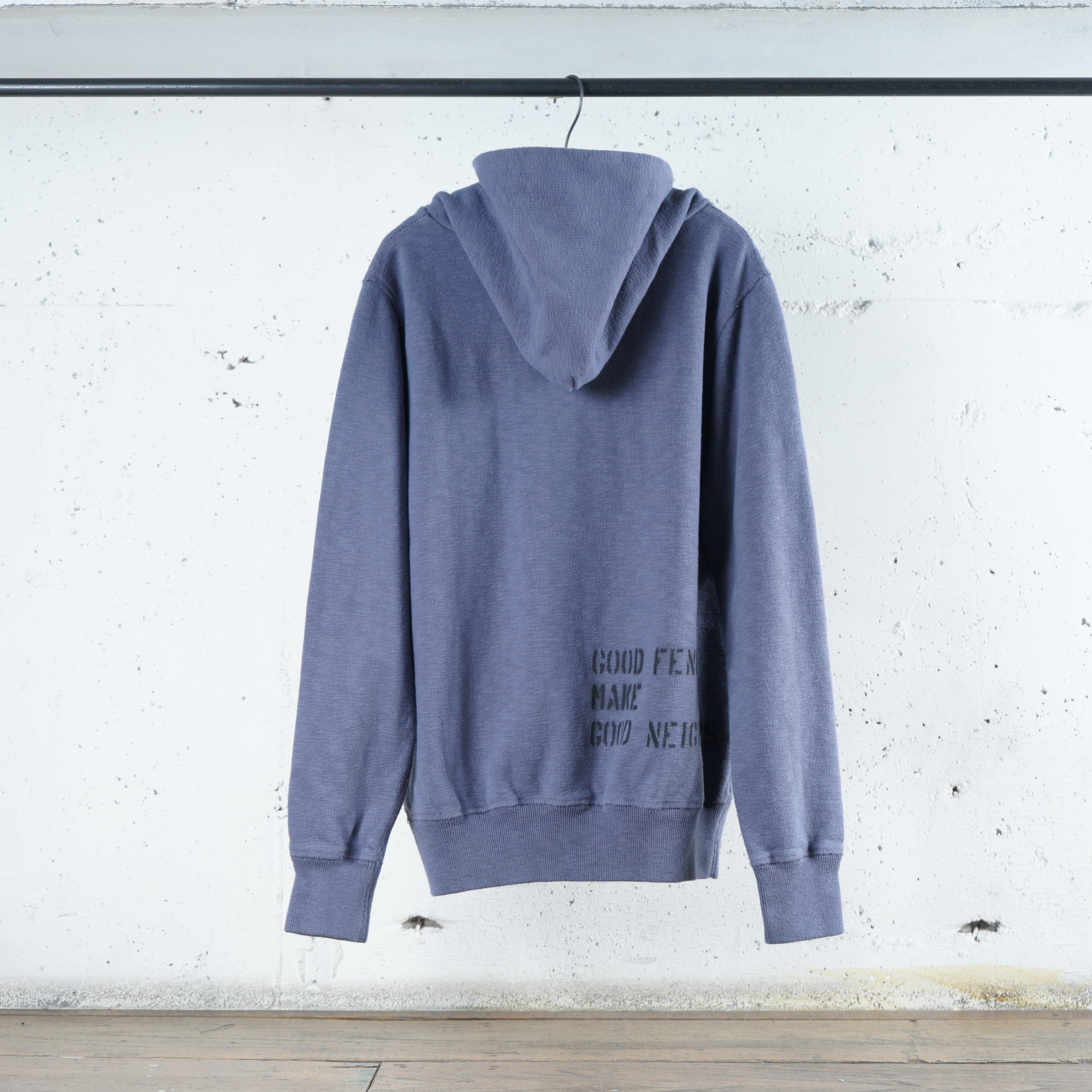 Cotton Relax Hoodie With Stencil Print - DEVISE FACTORY