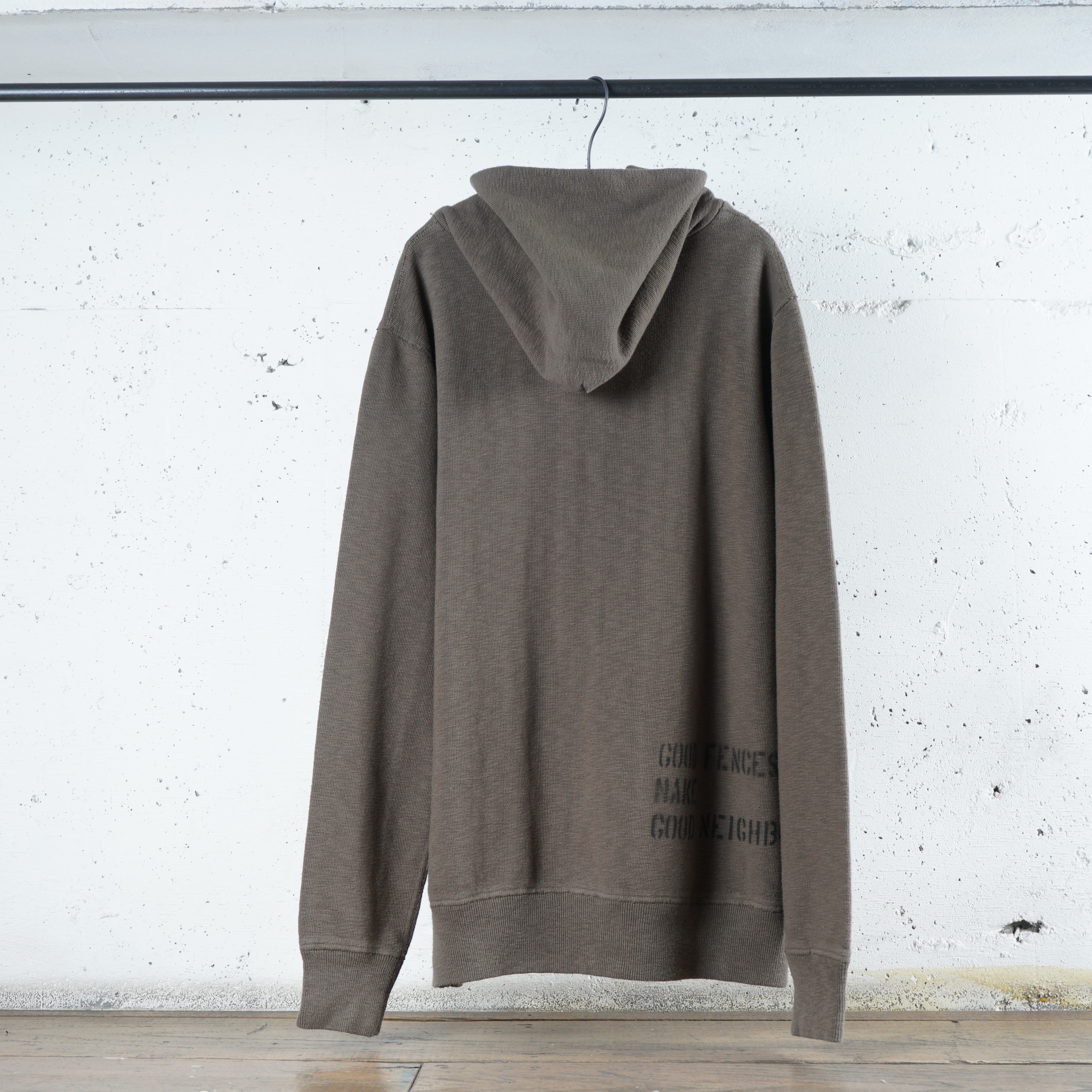 Cotton Relax Hoodie With Stencil Print - DEVISE FACTORY