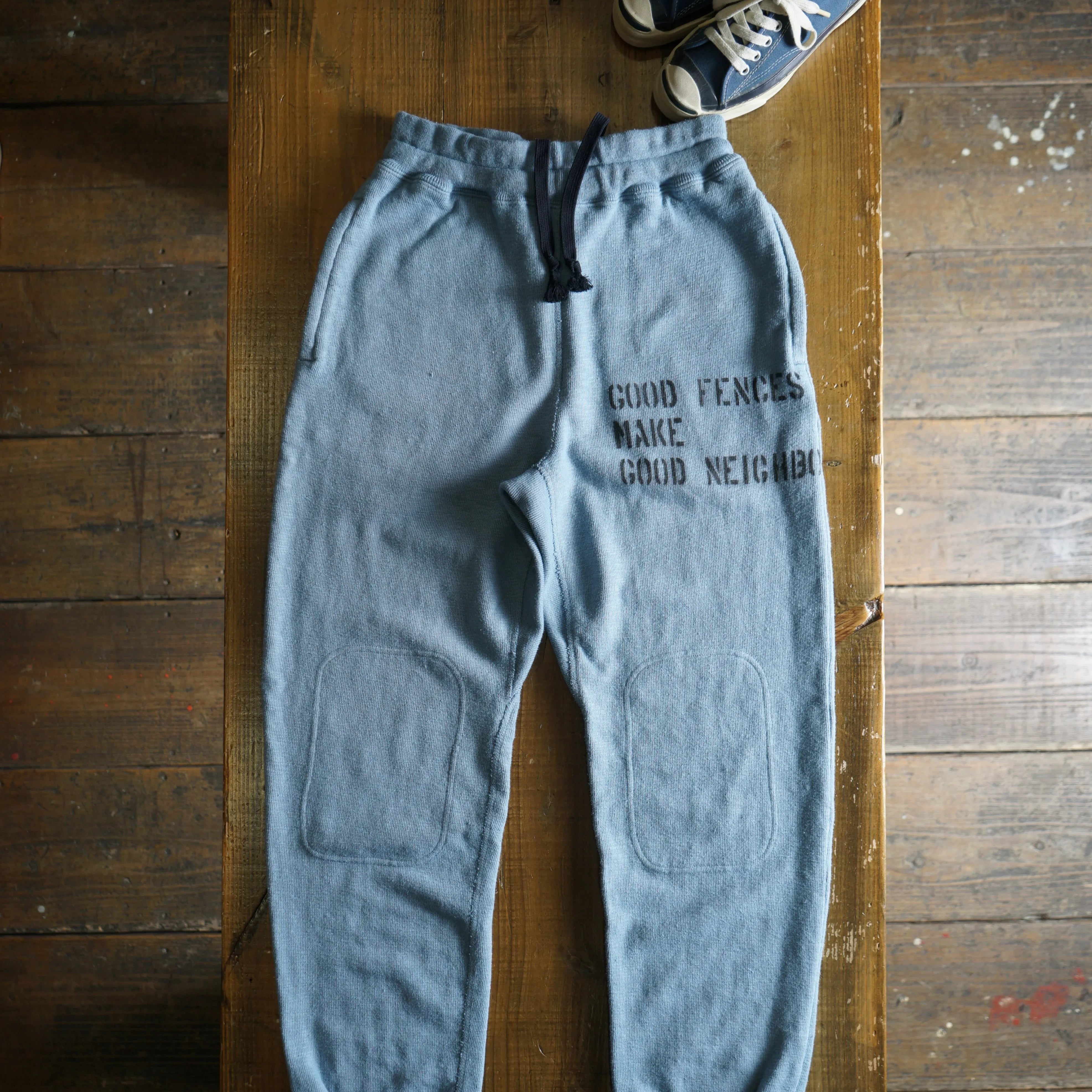 Cotton Straight-leg Sweatpants With Stencil Print - DEVISE FACTORY