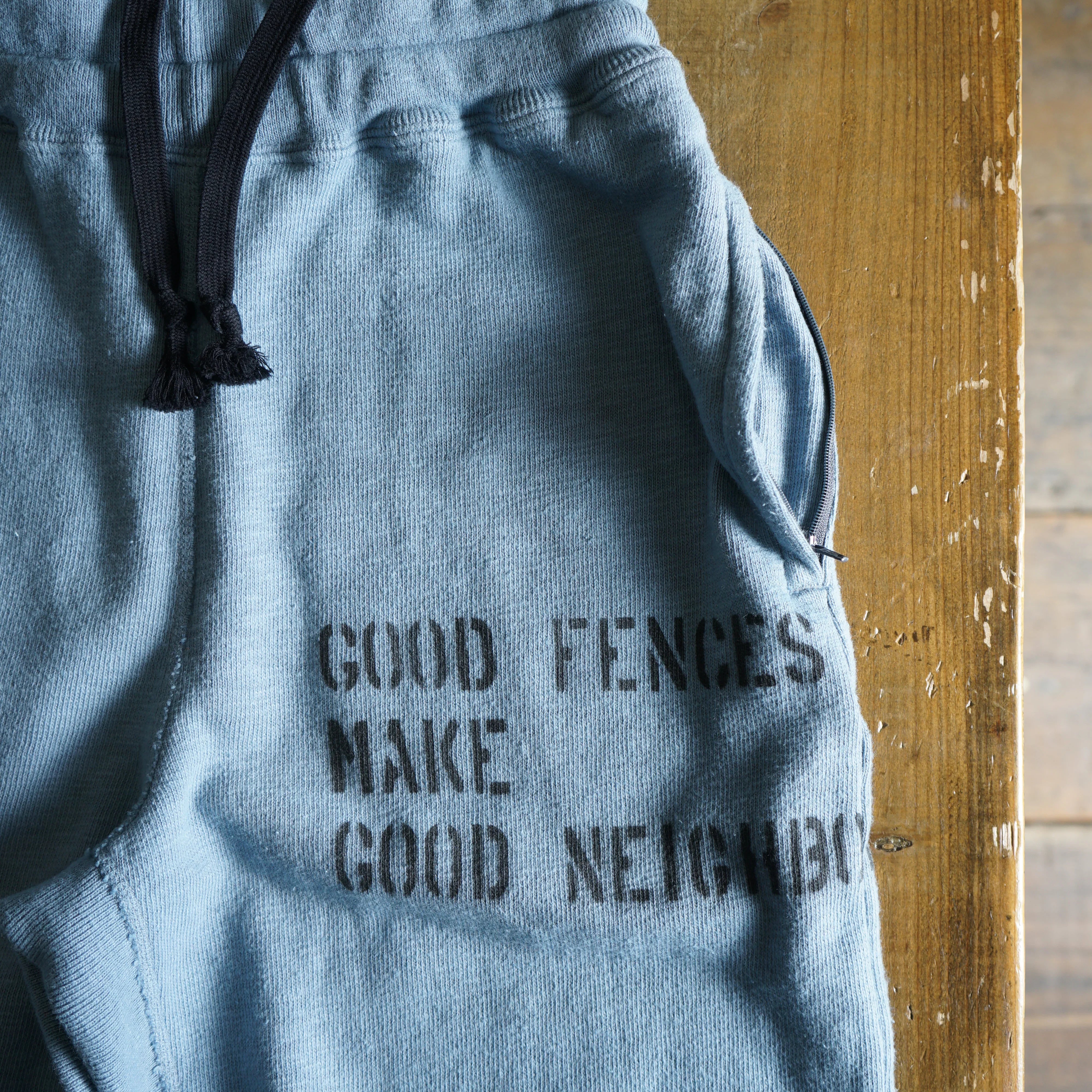 Cotton Straight-leg Sweatpants With Stencil Print - DEVISE FACTORY