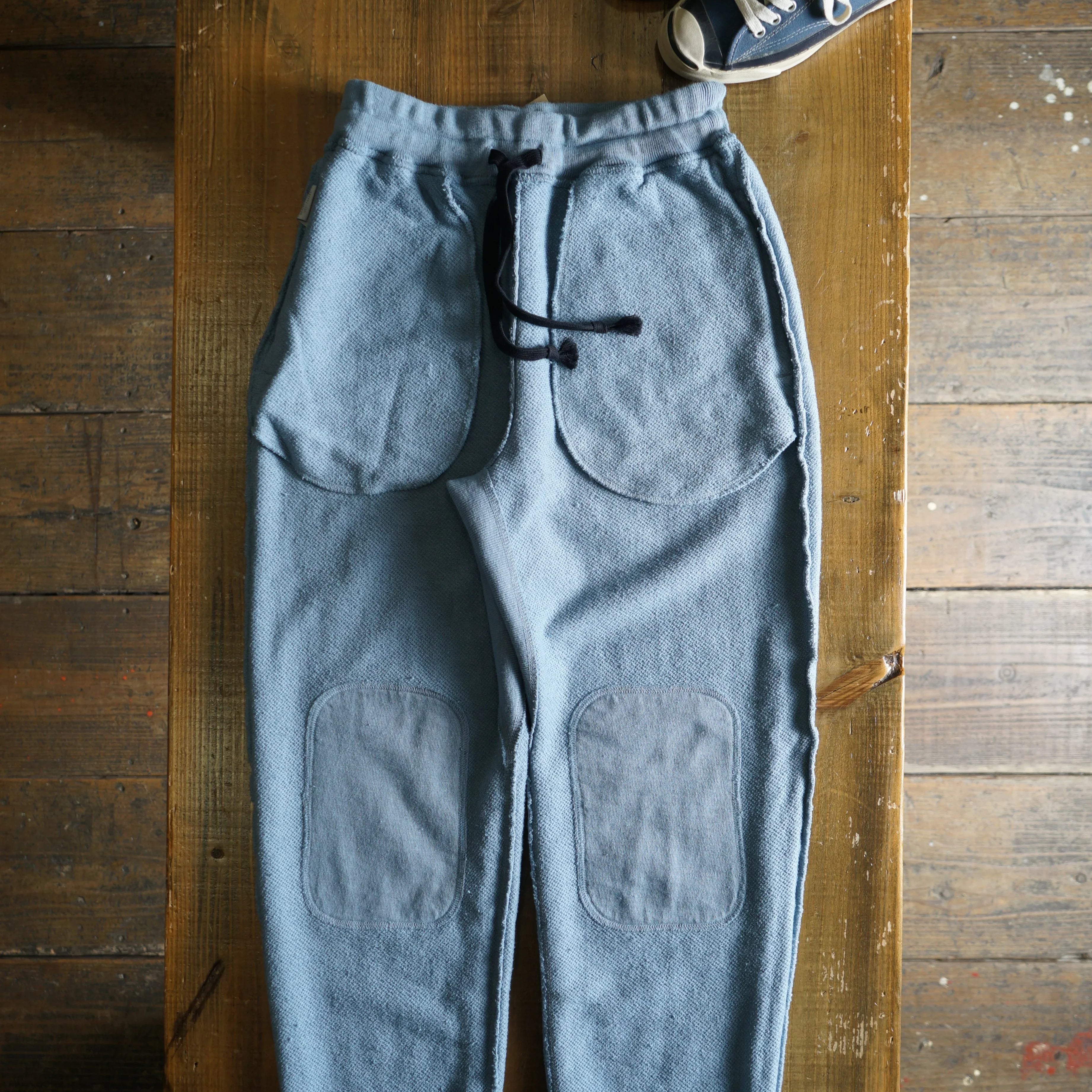 Cotton Straight-leg Sweatpants With Stencil Print - DEVISE FACTORY