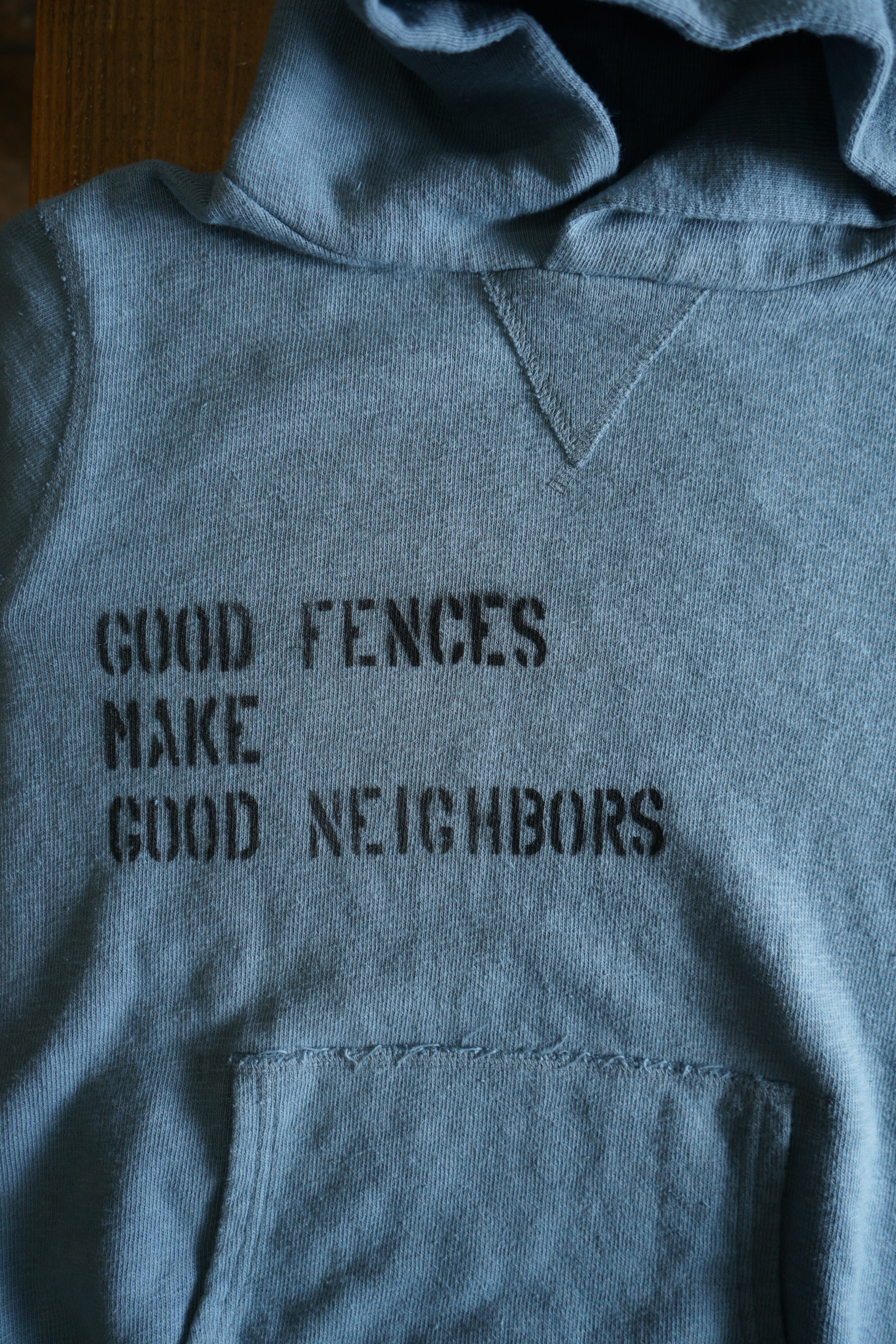 Cotton Relax Hoodie With Stencil Print - DEVISE FACTORY