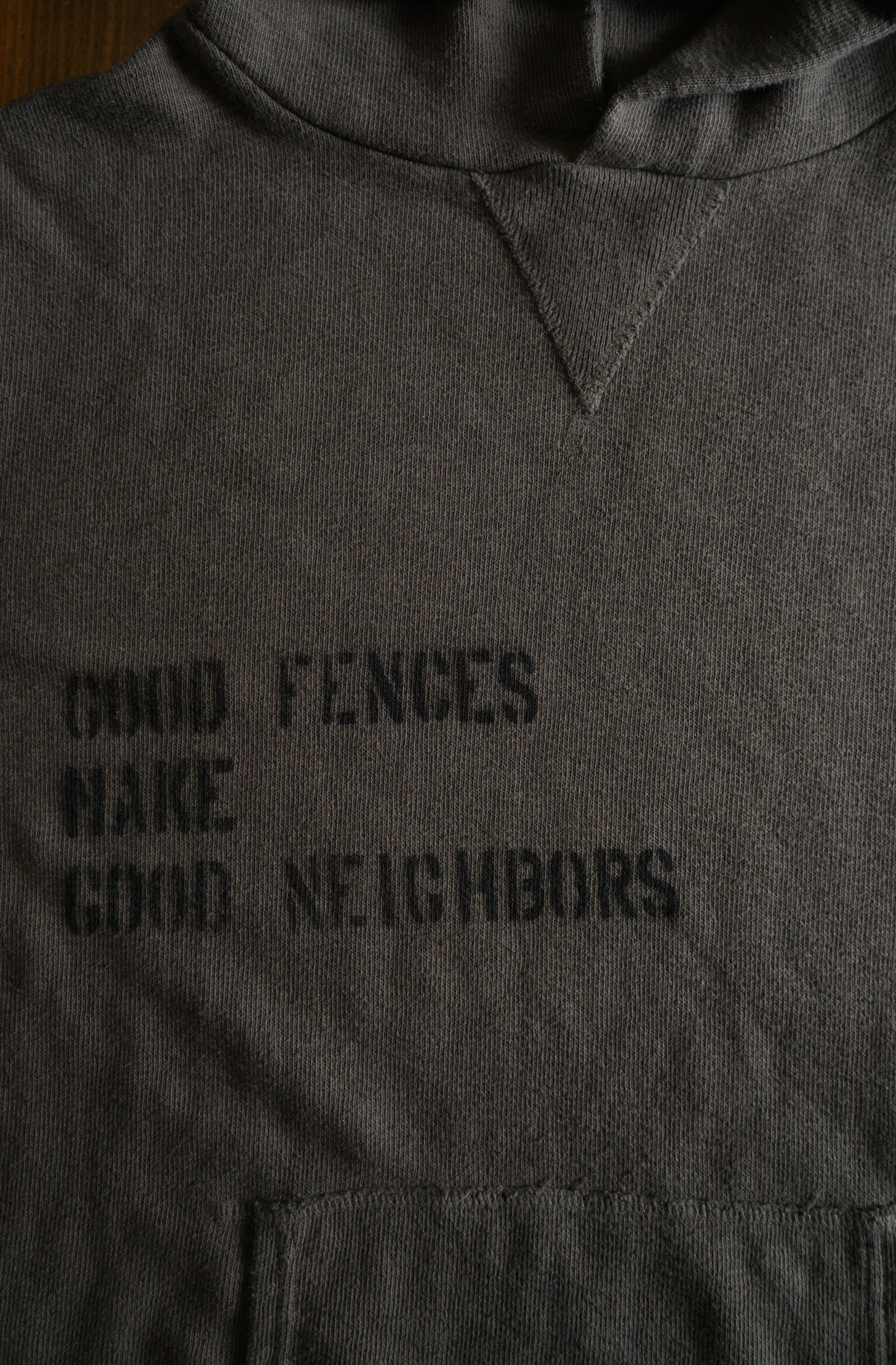 Cotton Relax Hoodie With Stencil Print - DEVISE FACTORY