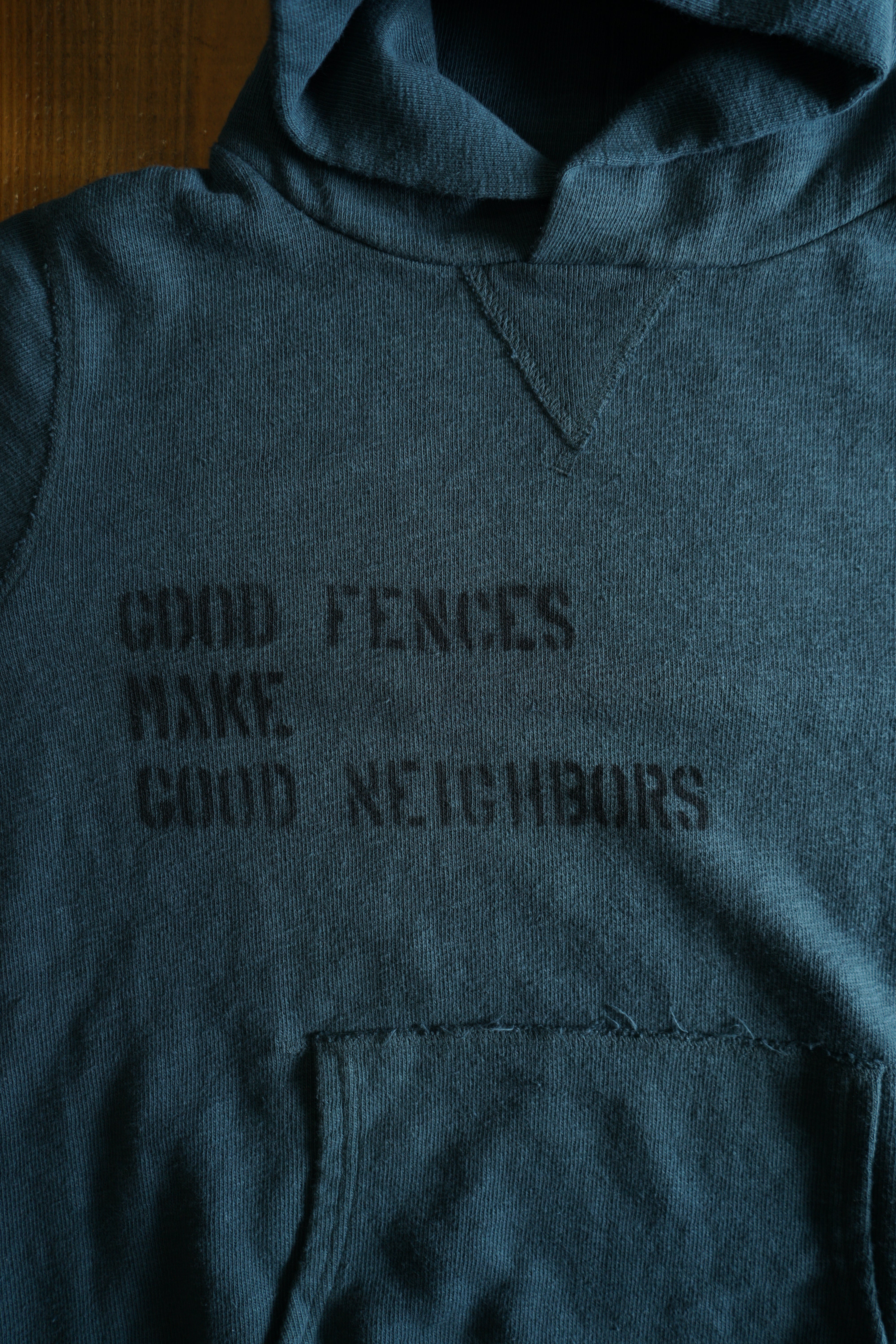 Cotton Relax Hoodie With Stencil Print - DEVISE FACTORY