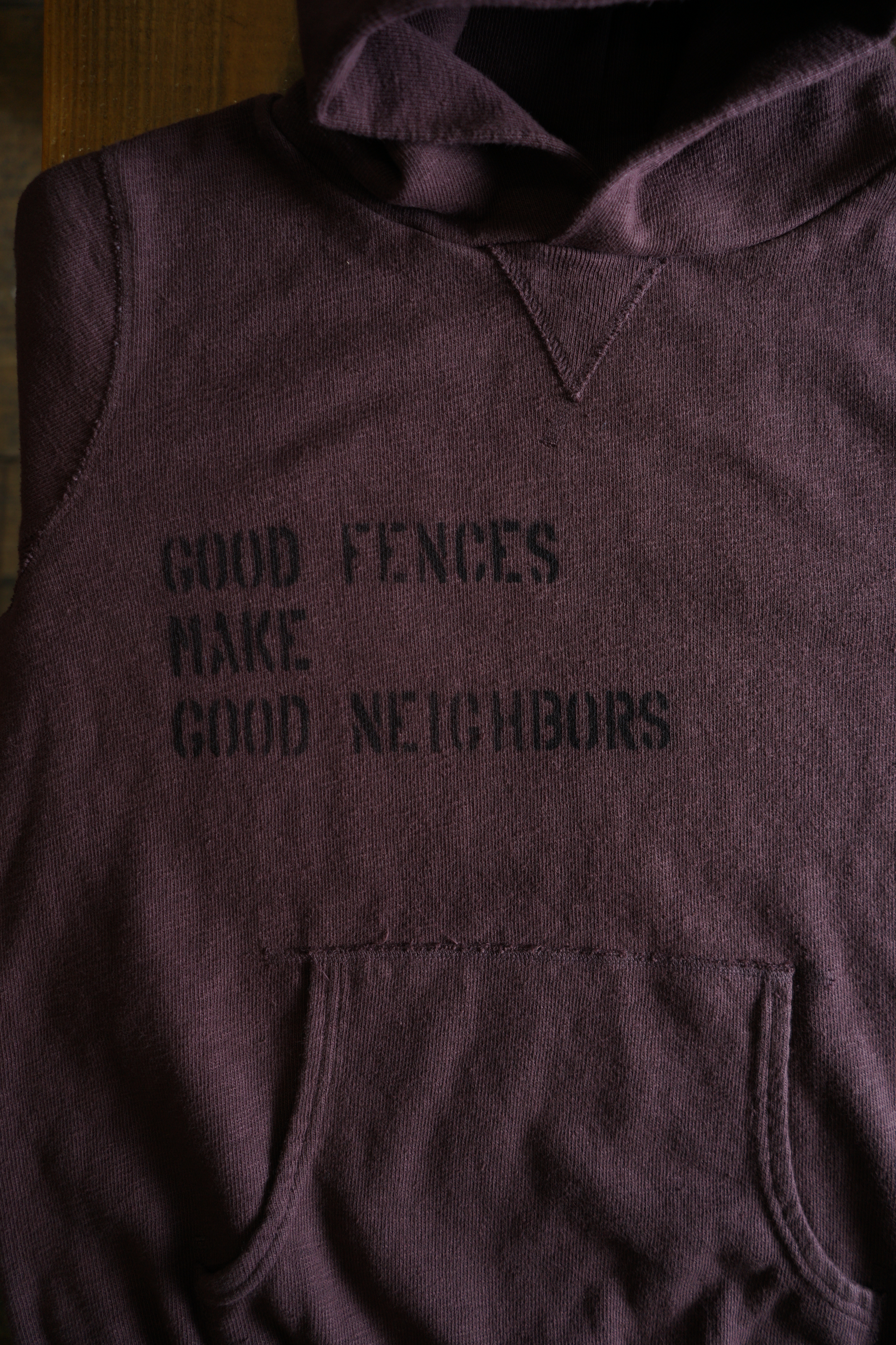 Cotton Relax Hoodie With Stencil Print - DEVISE FACTORY