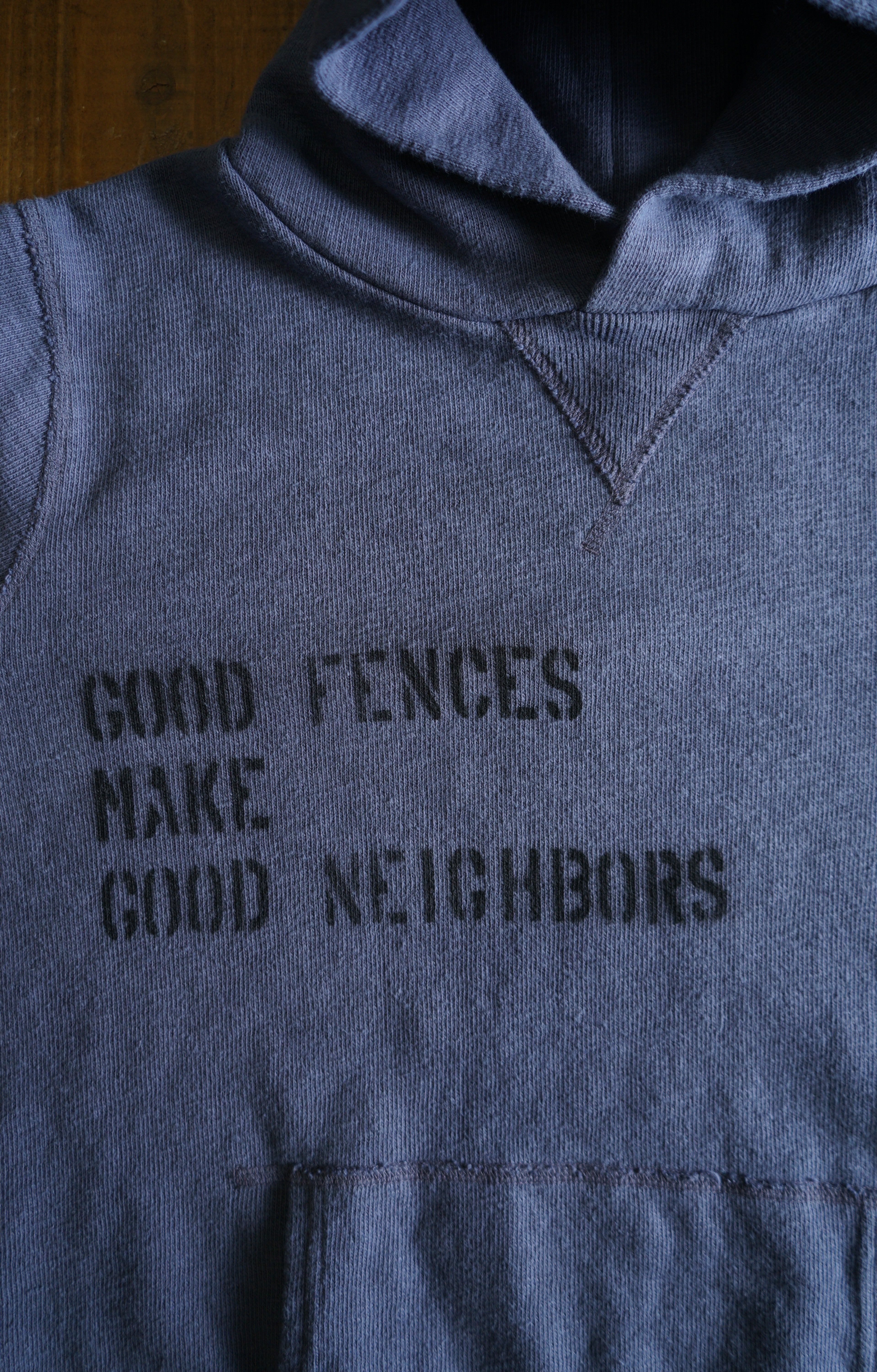 Cotton Relax Hoodie With Stencil Print - DEVISE FACTORY