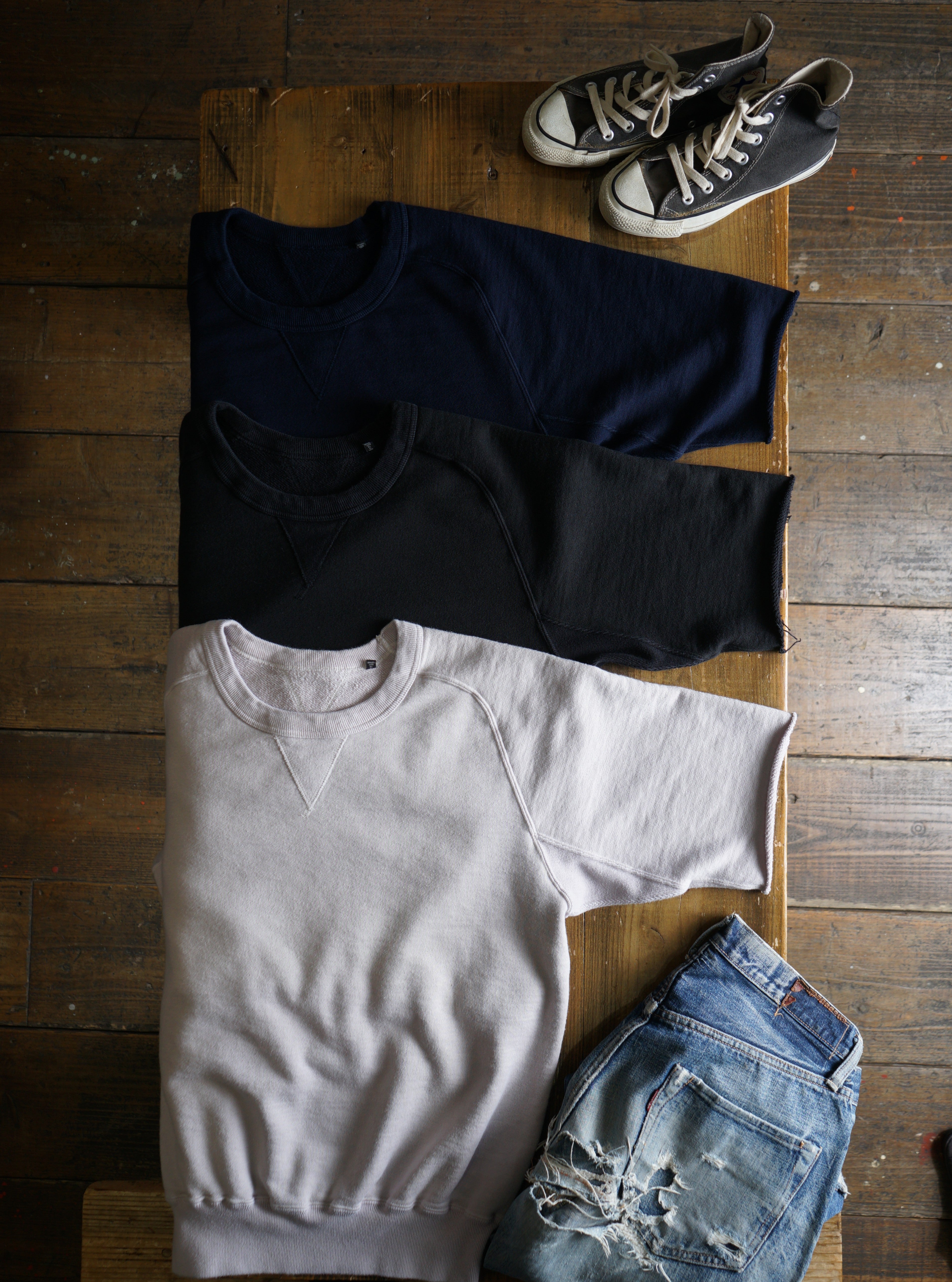 Cotton Rayon Freedom Cut Off Sweatshirt - DEVISE FACTORY