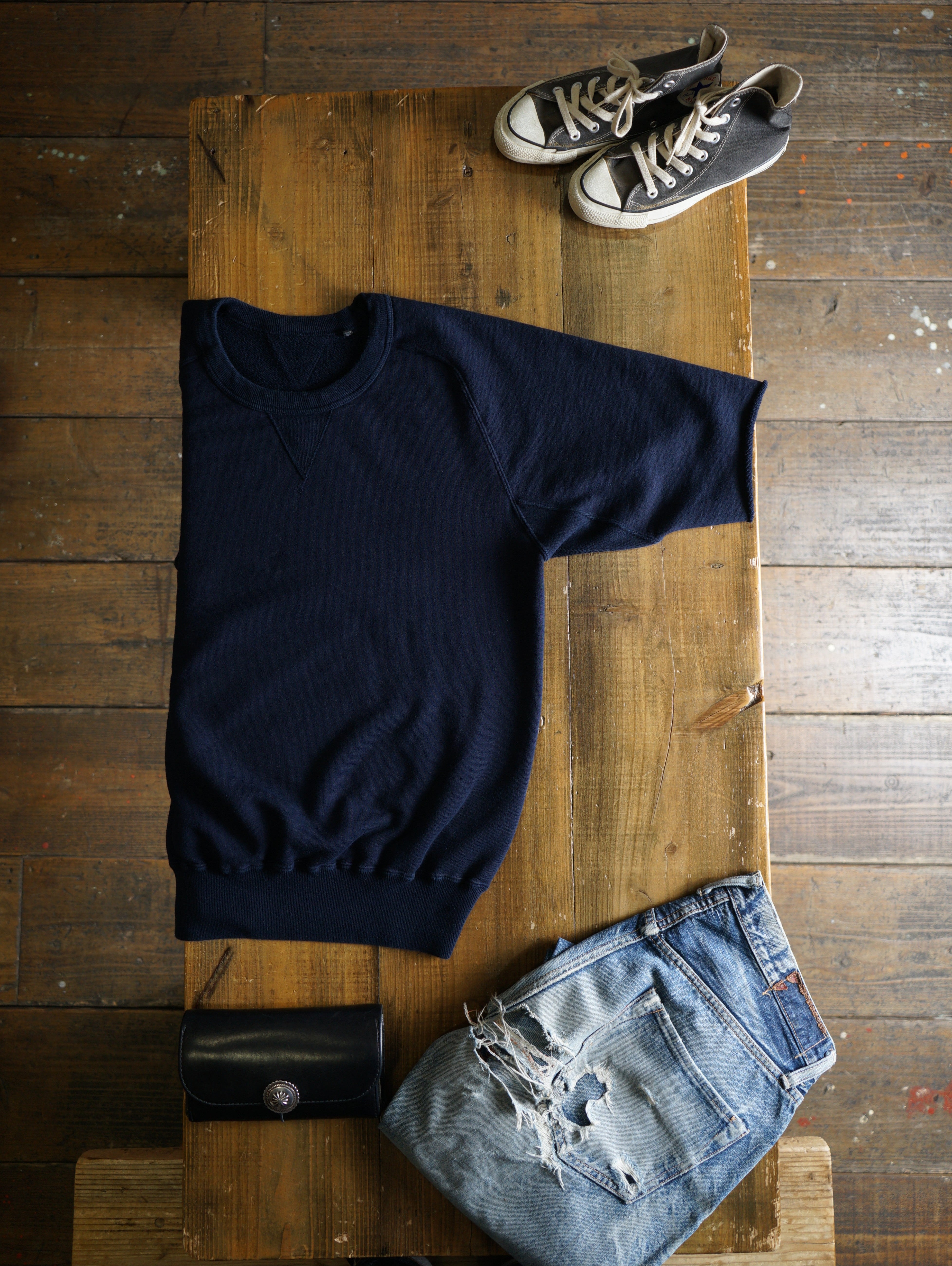 Cotton Rayon Freedom Cut Off Sweatshirt - DEVISE FACTORY