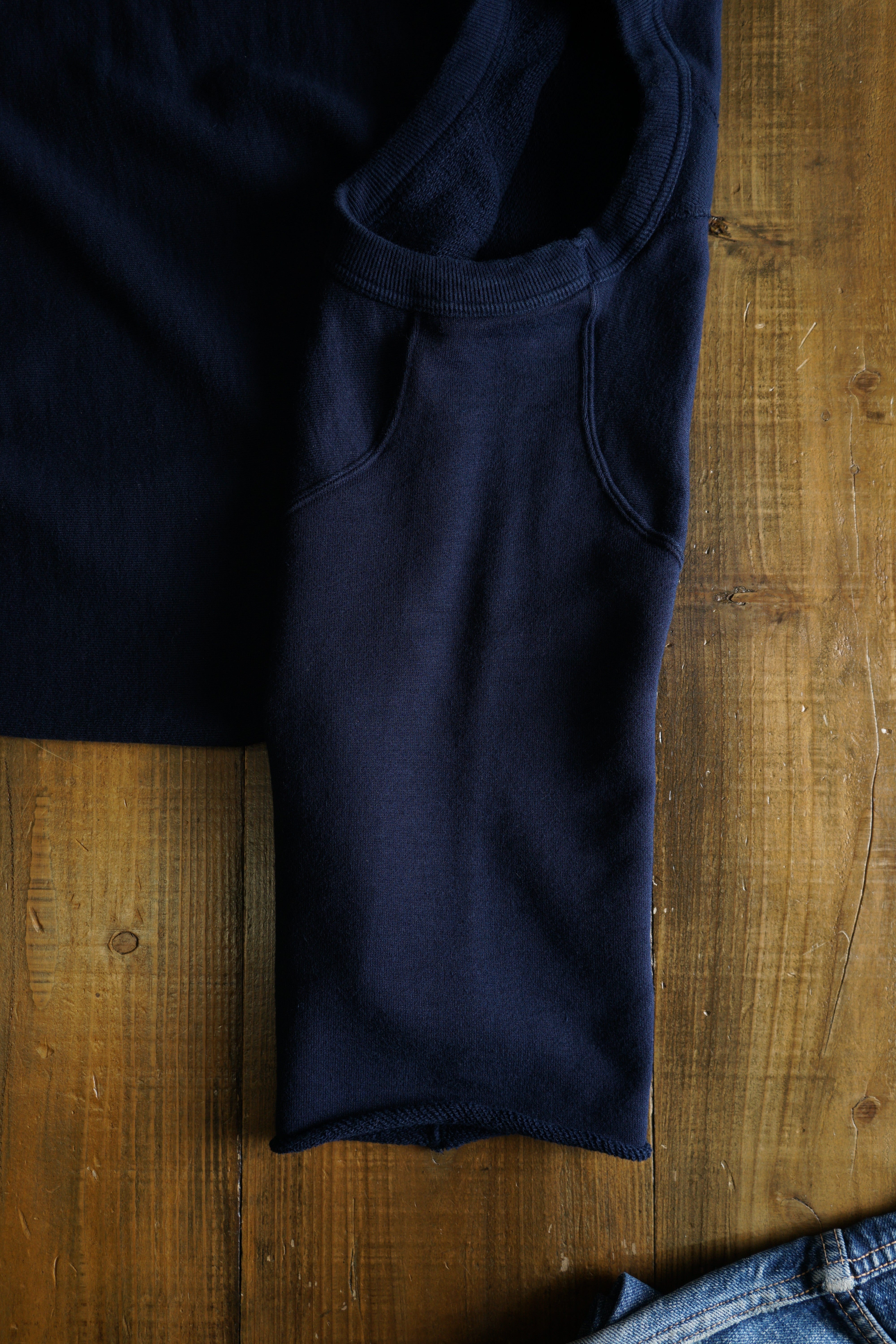 Cotton Rayon Freedom Cut Off Sweatshirt - DEVISE FACTORY