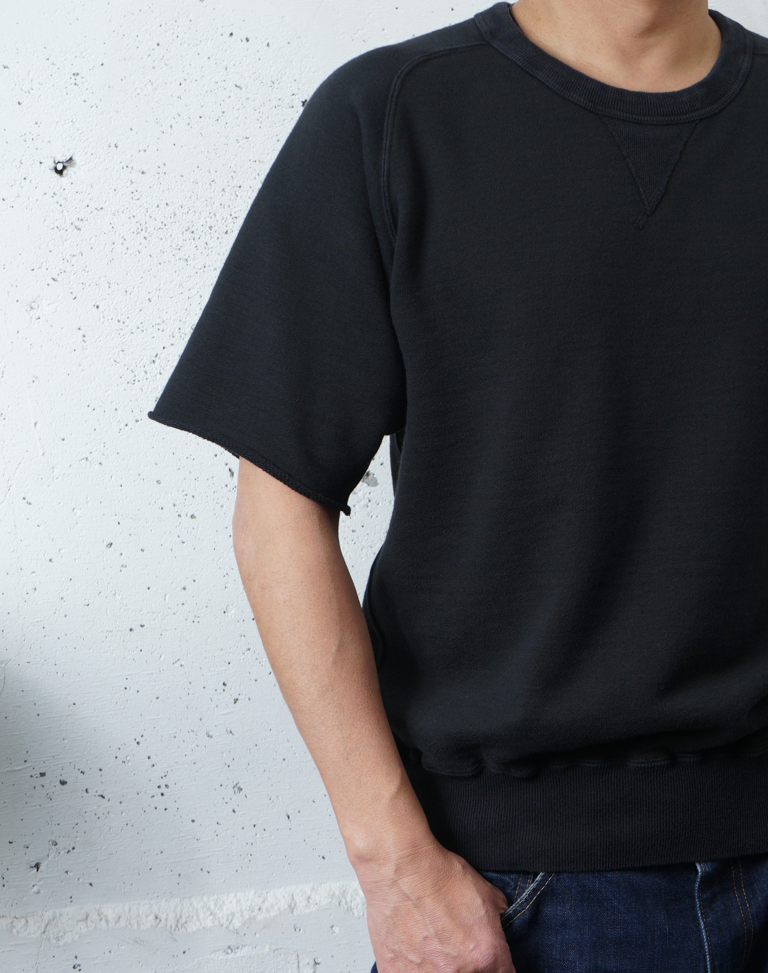 Cotton Rayon Freedom Cut Off Sweatshirt - DEVISE FACTORY