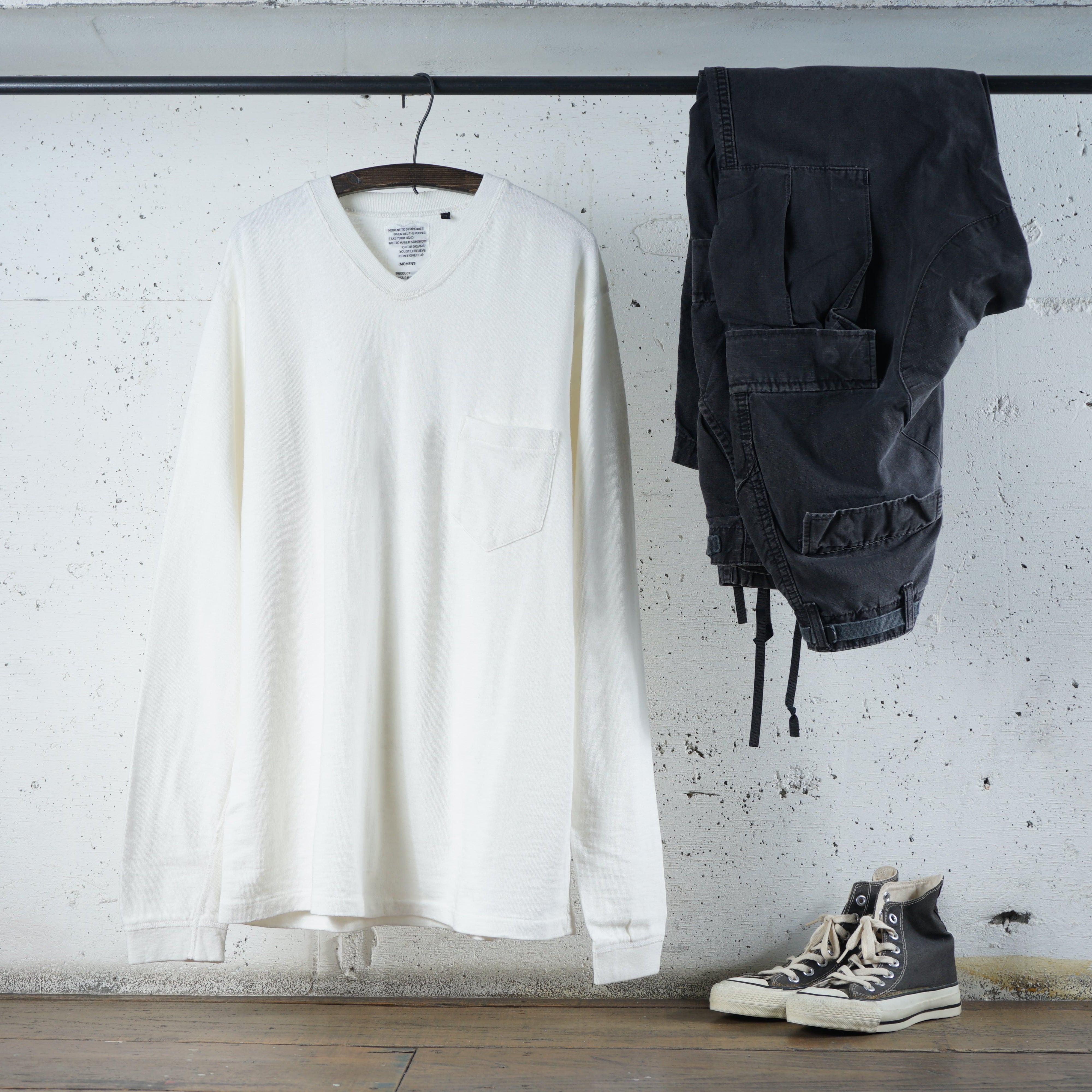 Cotton Relax V Long Sleeve Tshirt - DEVISE FACTORY