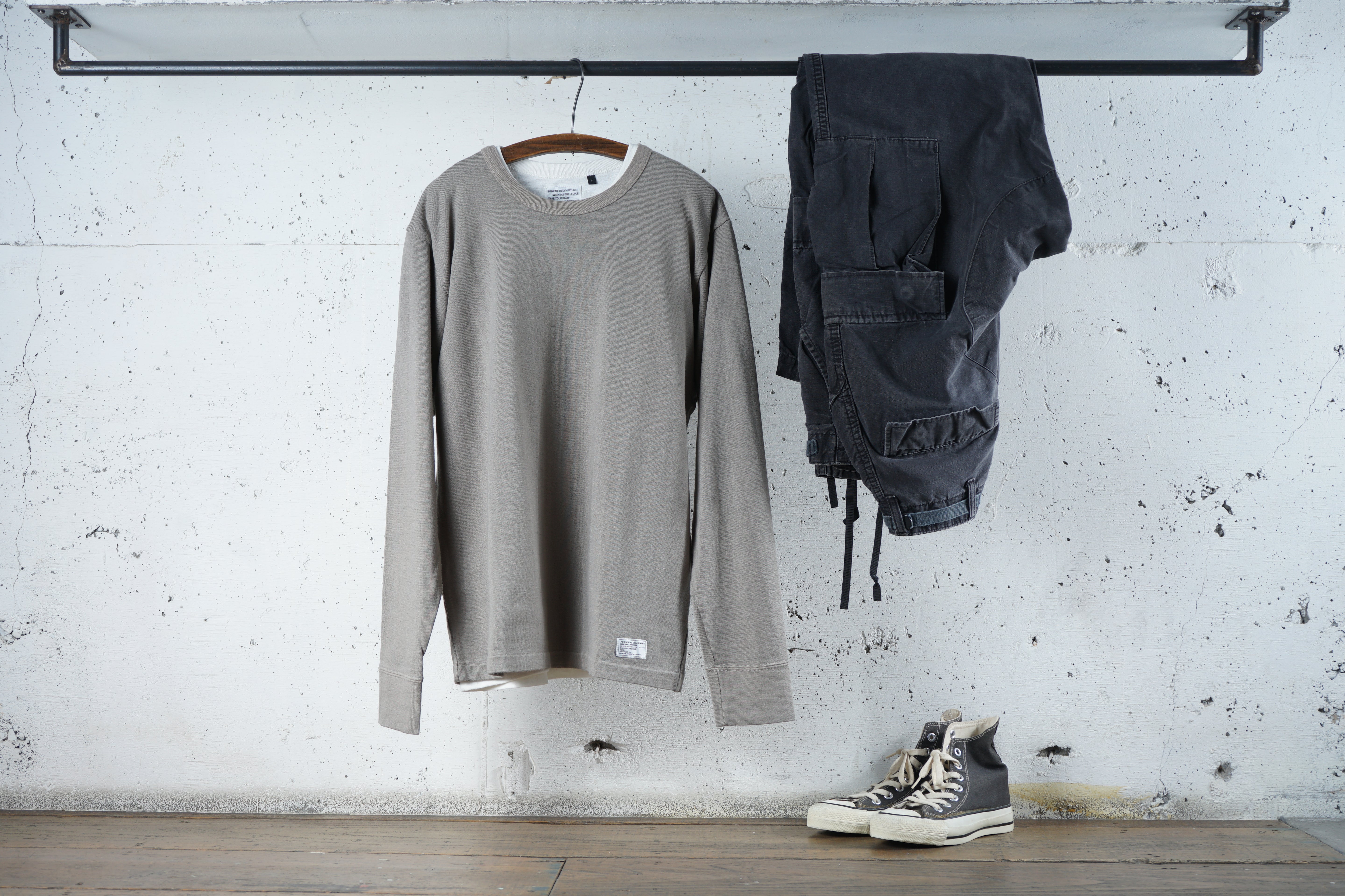 Cotton Rayon Long Sleeve Tshirt (Label) - DEVISE FACTORY