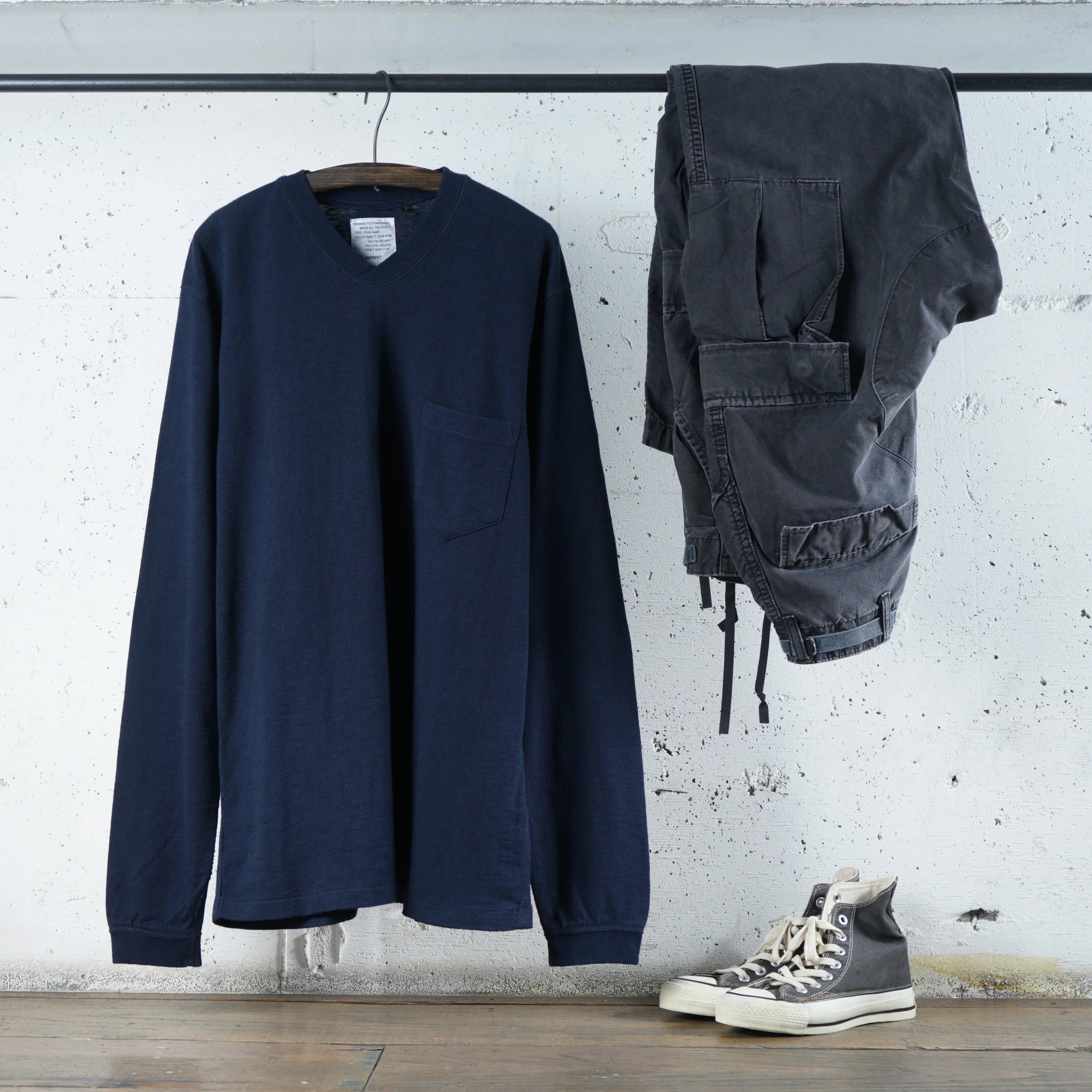 Cotton Relax V Long Sleeve Tshirt - DEVISE FACTORY