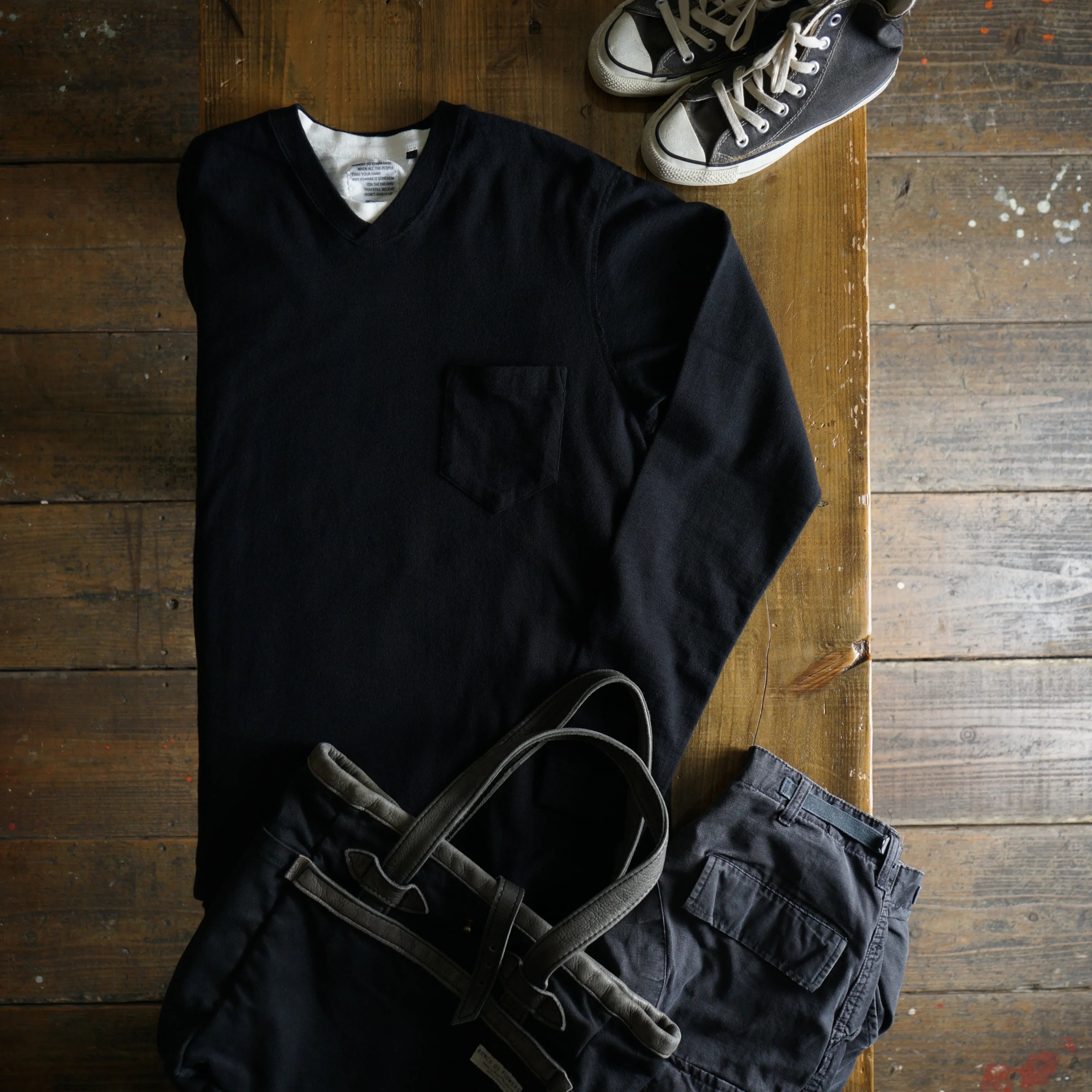 Cotton Relax V Long Sleeve Tshirt - DEVISE FACTORY