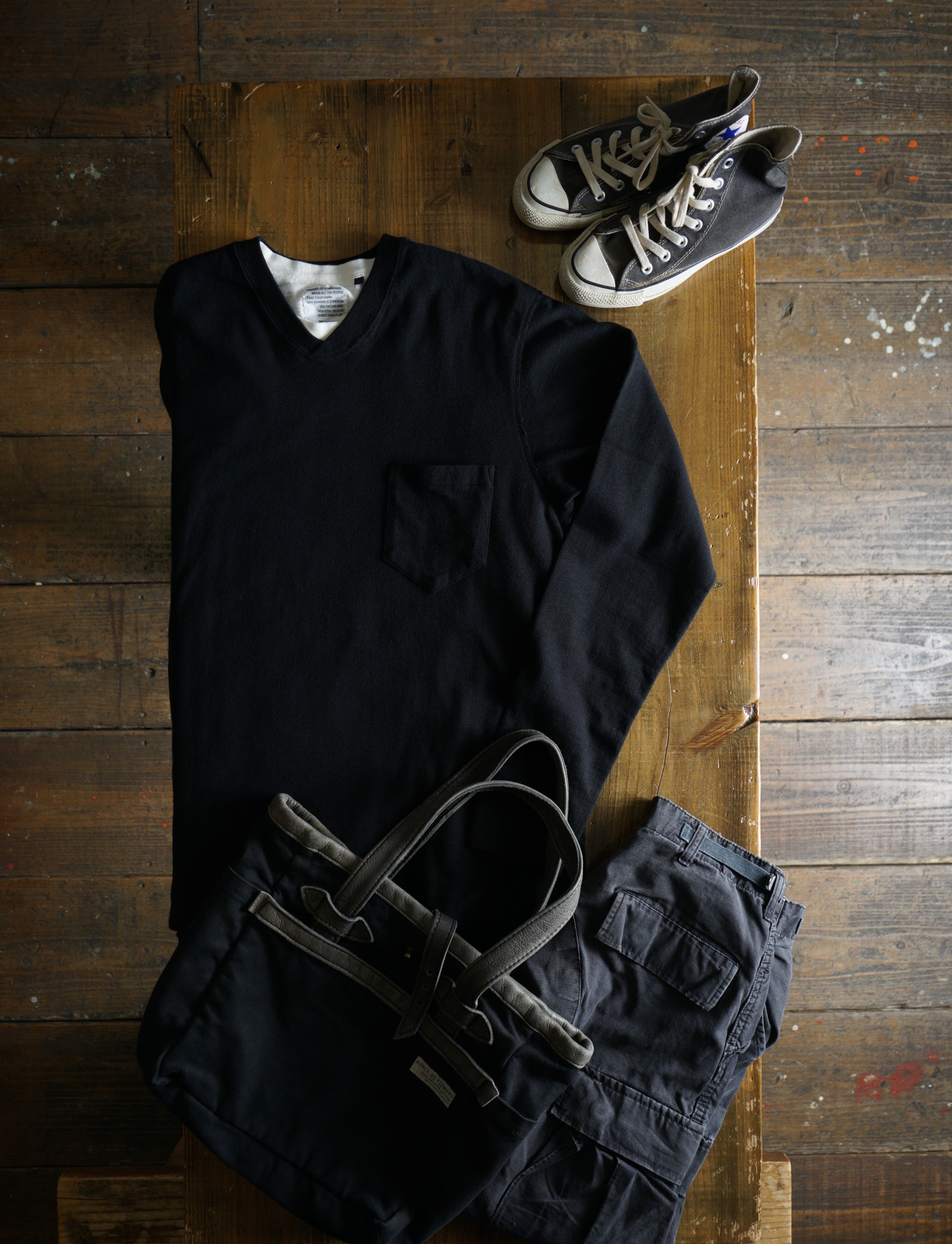 Cotton Relax V Long Sleeve Tshirt - DEVISE FACTORY