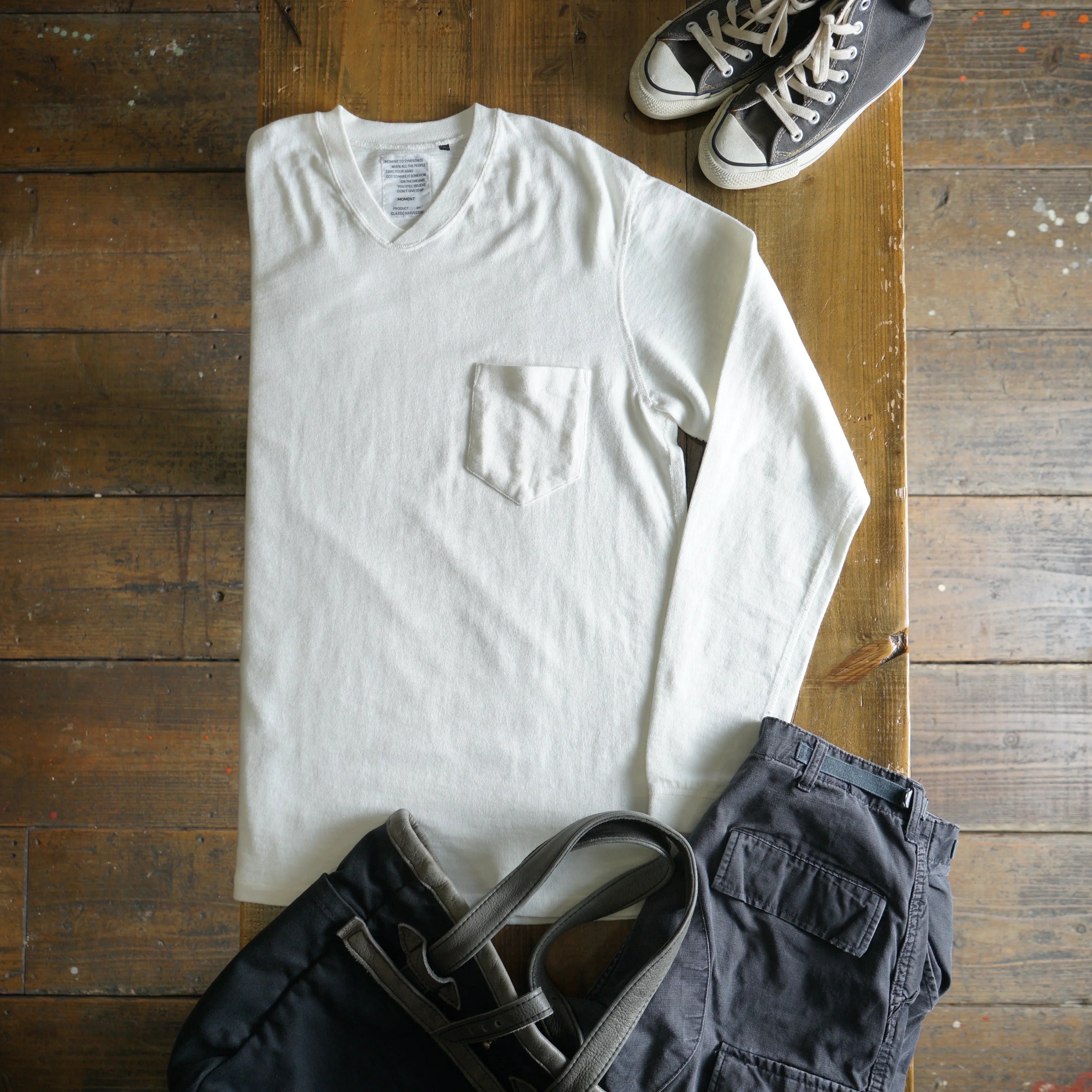 Cotton Relax V Long Sleeve Tshirt - DEVISE FACTORY