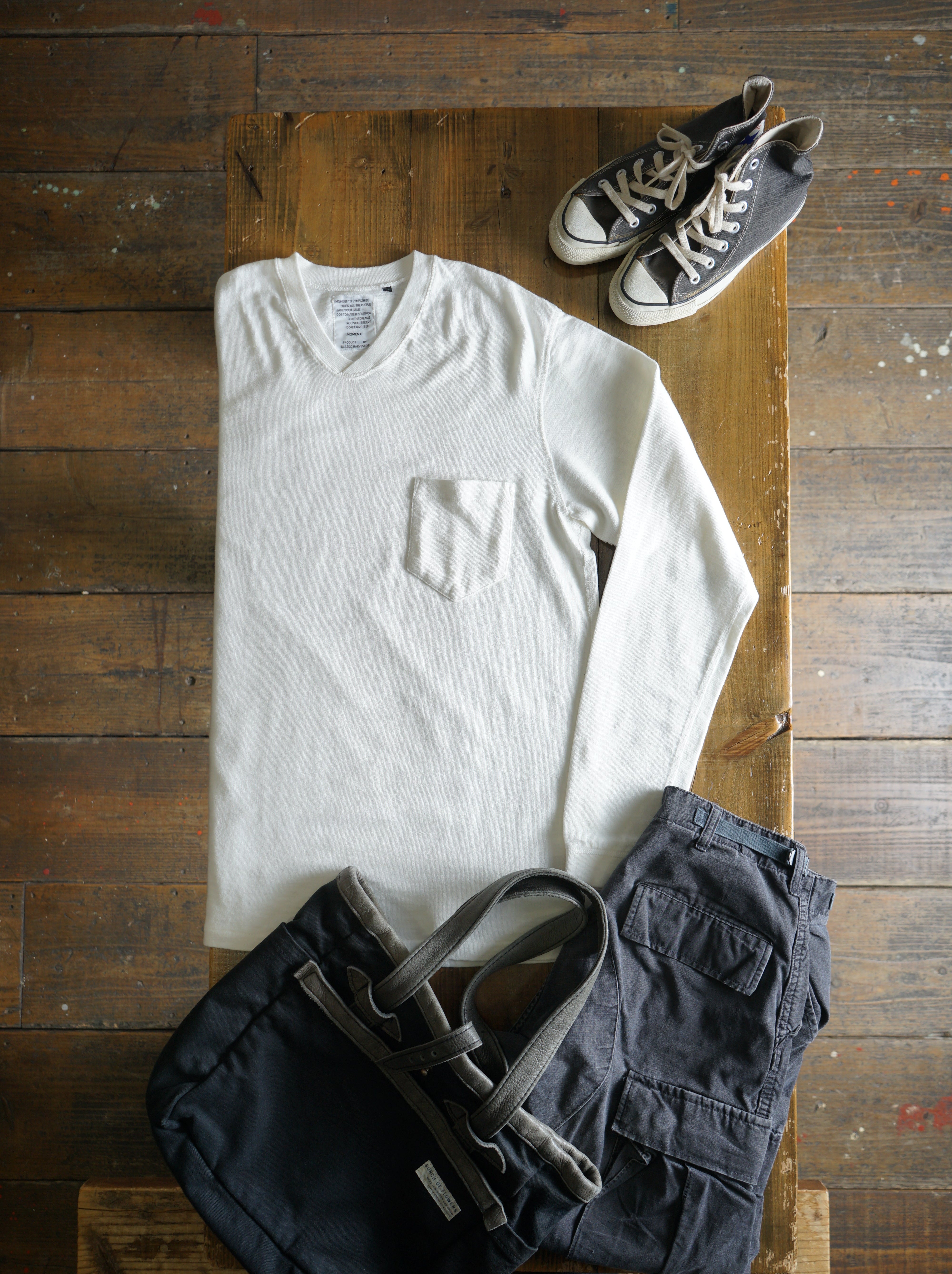 Cotton Relax V Long Sleeve Tshirt - DEVISE FACTORY